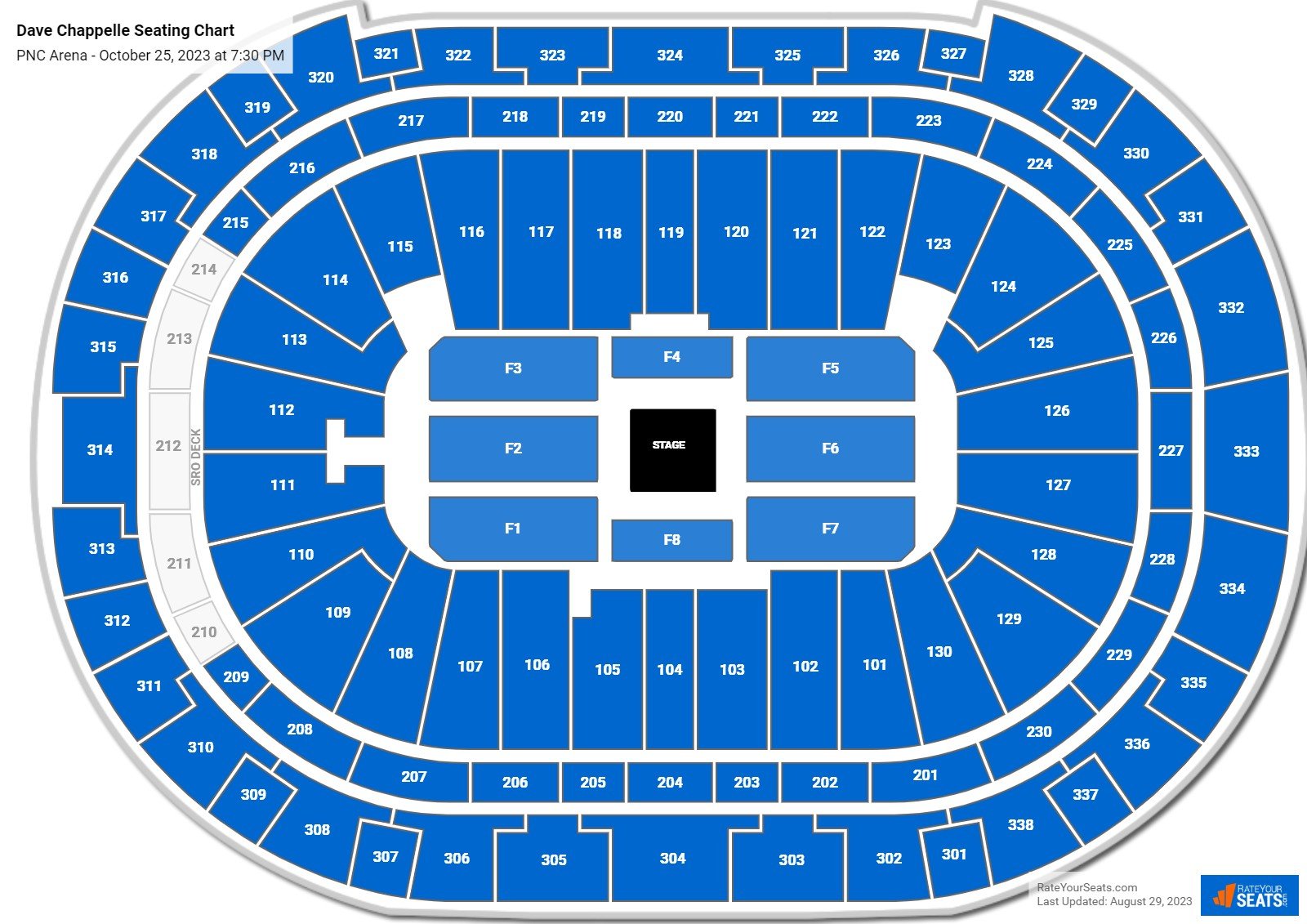 PNC Arena Concert Seating Chart - RateYourSeats.com