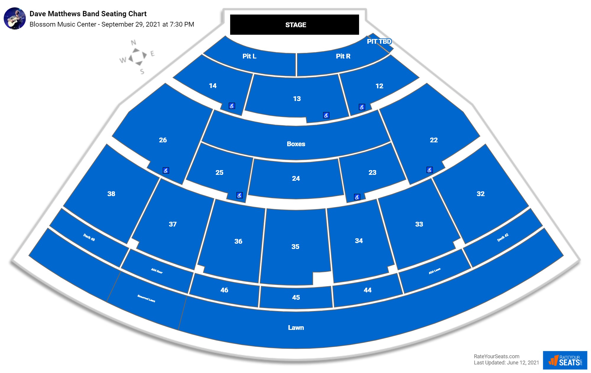 Blossom Music Center Seating Chart - RateYourSeats.com