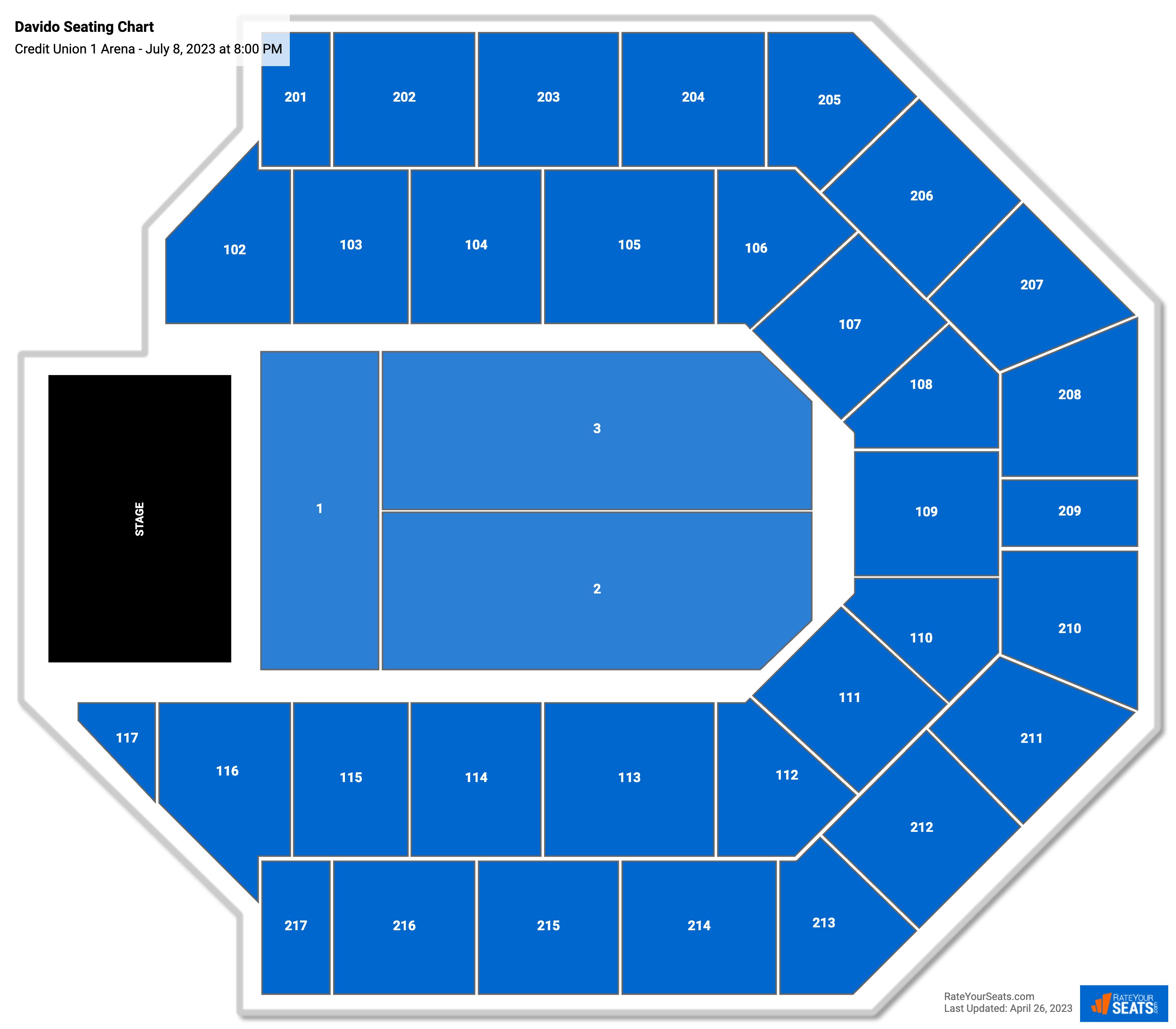 Credit Union 1 Arena Seating Chart