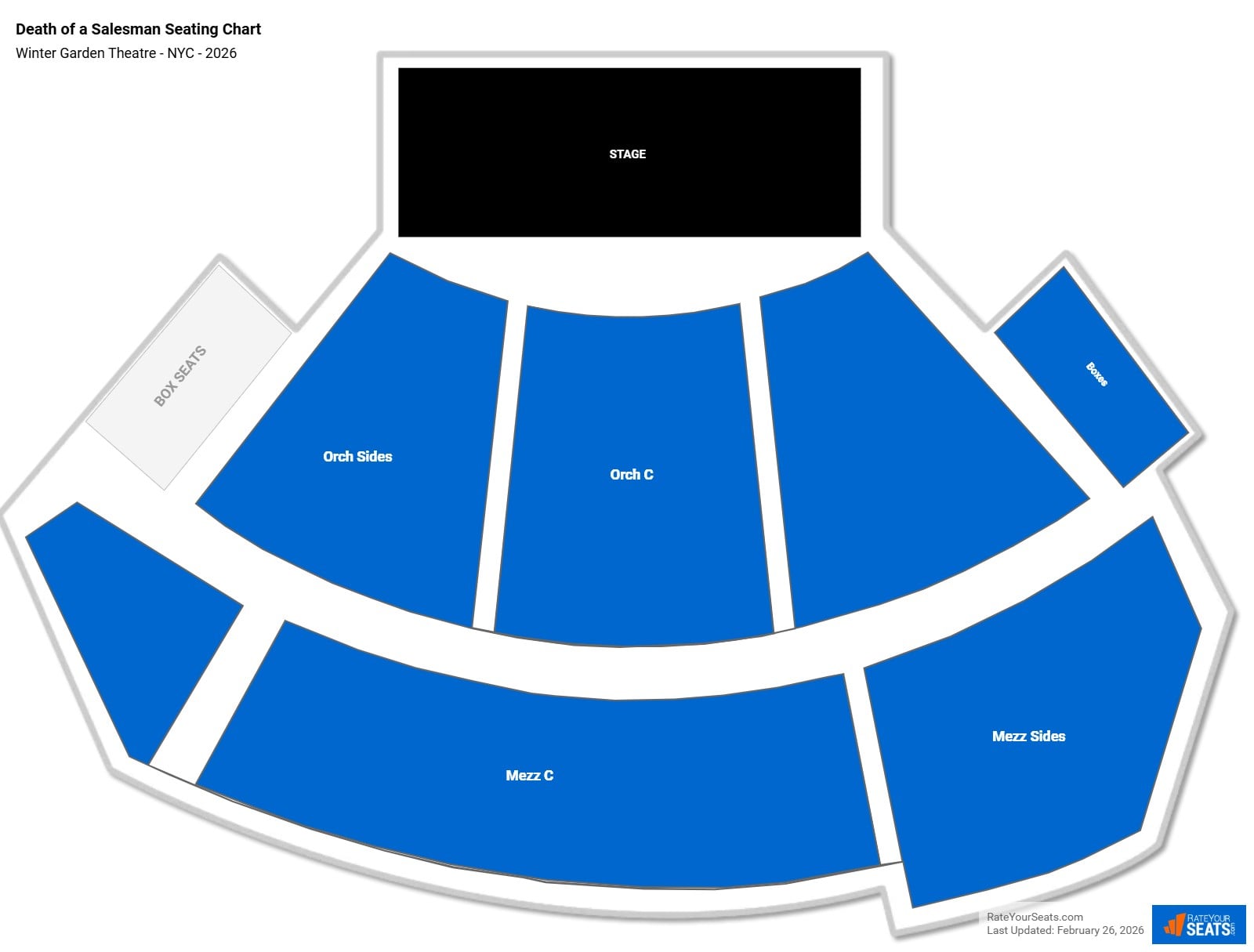 Death of a Salesman seating chart Winter Garden Theatre - NYC