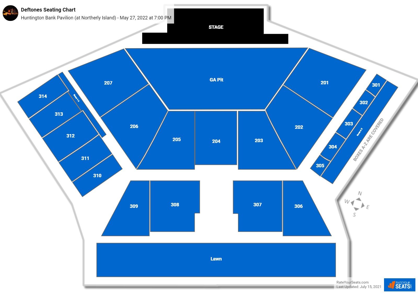 Huntington Bank Pavilion Seating Chart