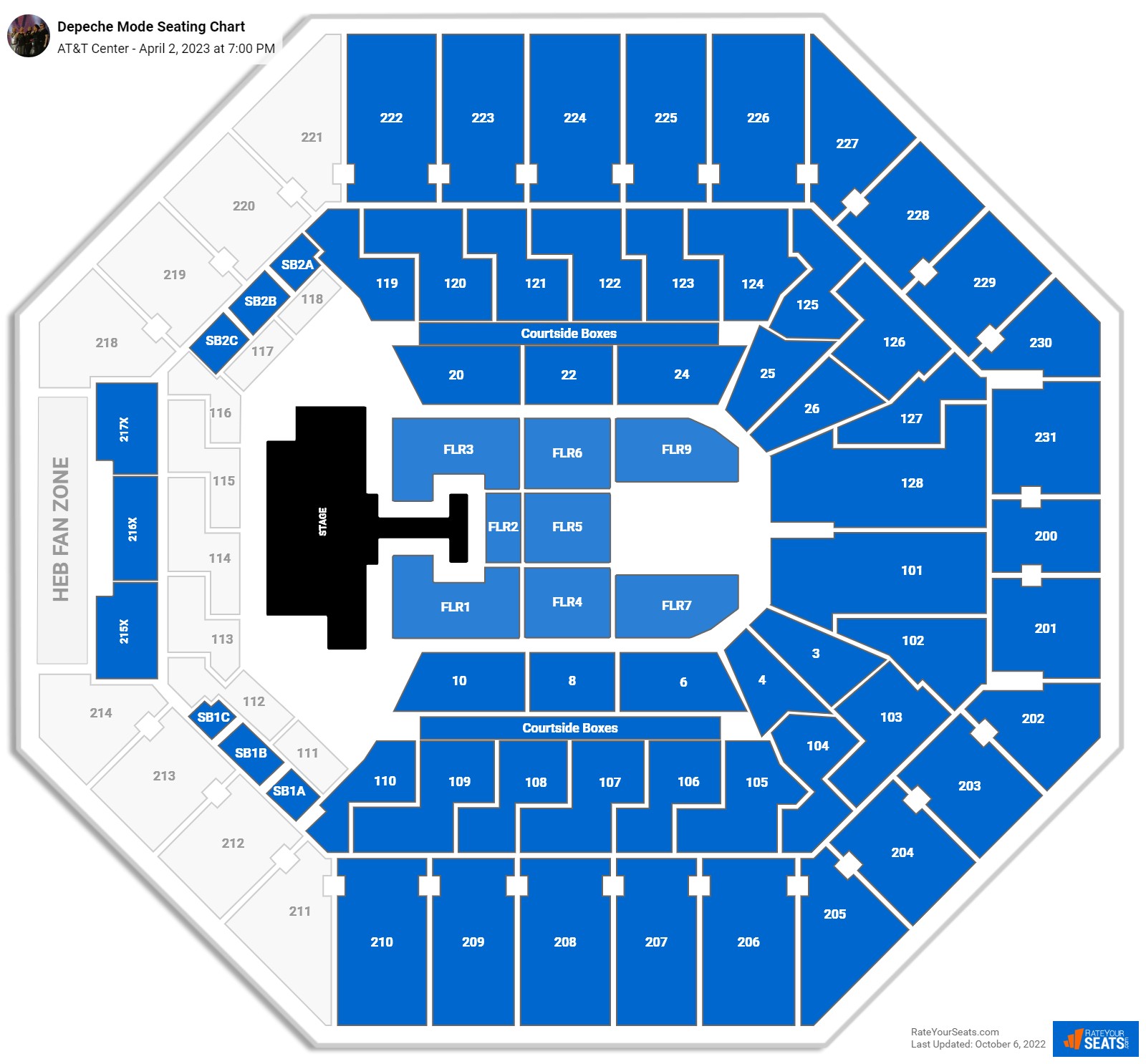 AT&T Center Concert Seating Chart - RateYourSeats.com