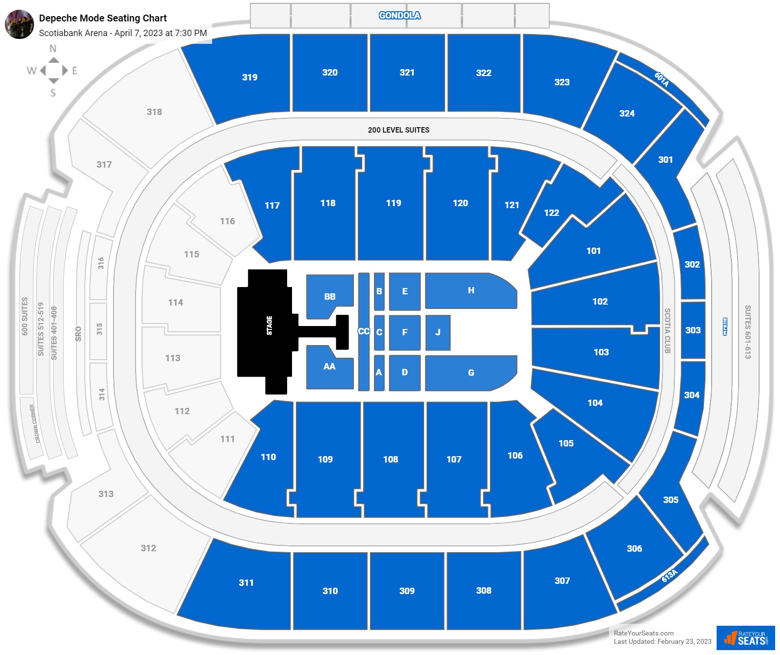 Scotiabank Arena Concert Seating Chart - RateYourSeats.com