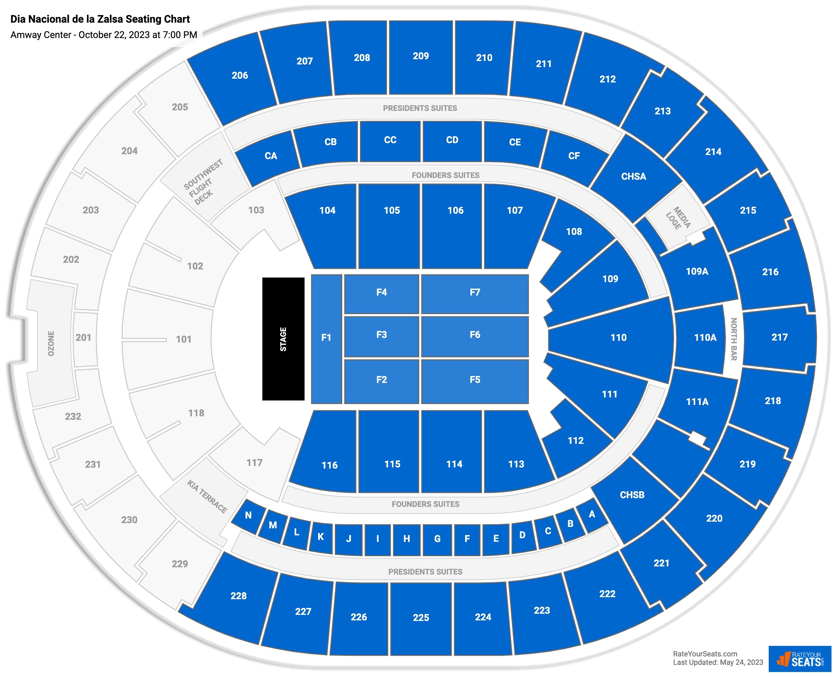 Amway Center Concert Seating Chart - RateYourSeats.com