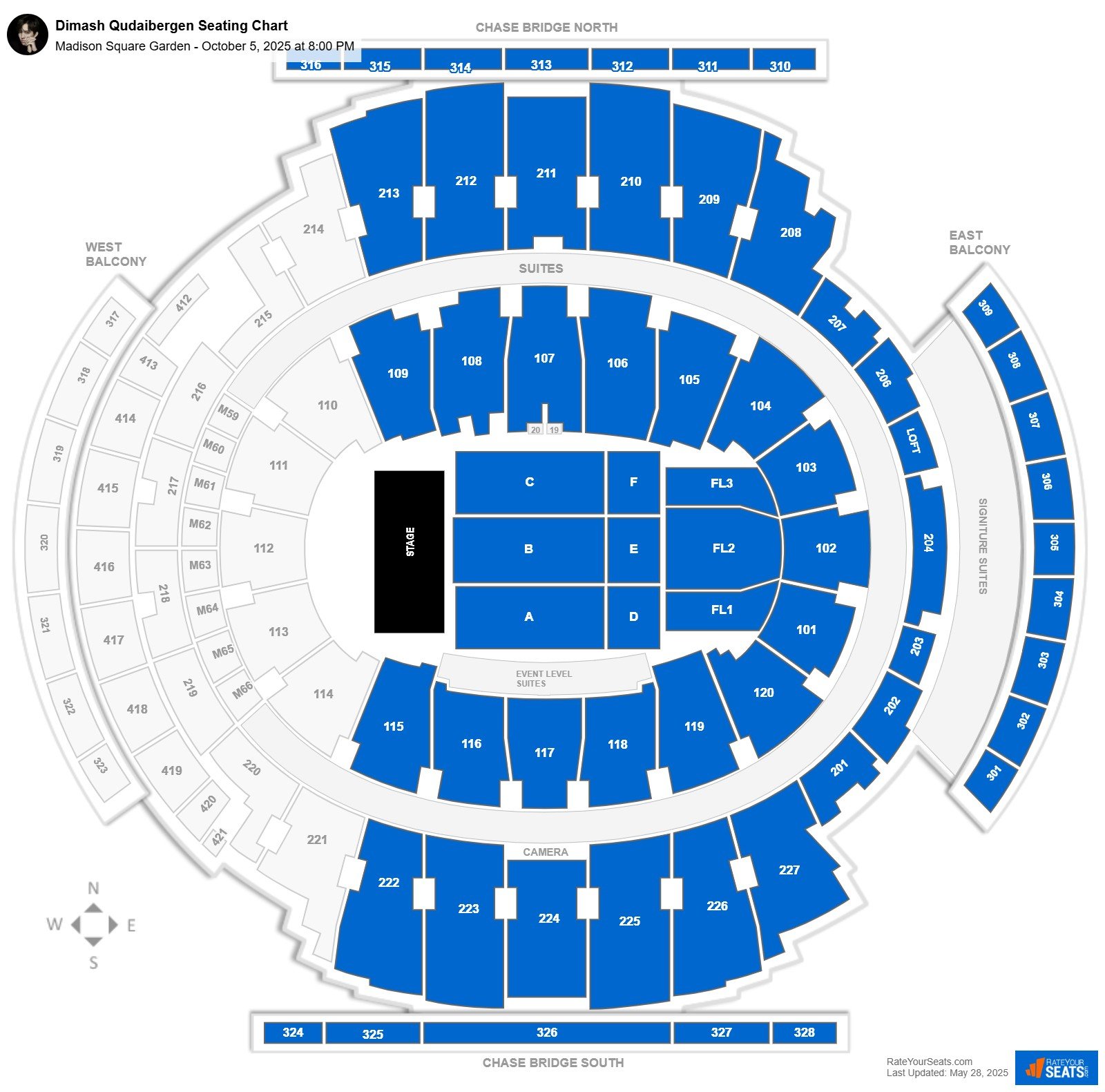 Dimash Qudaibergen seating chart Madison Square Garden