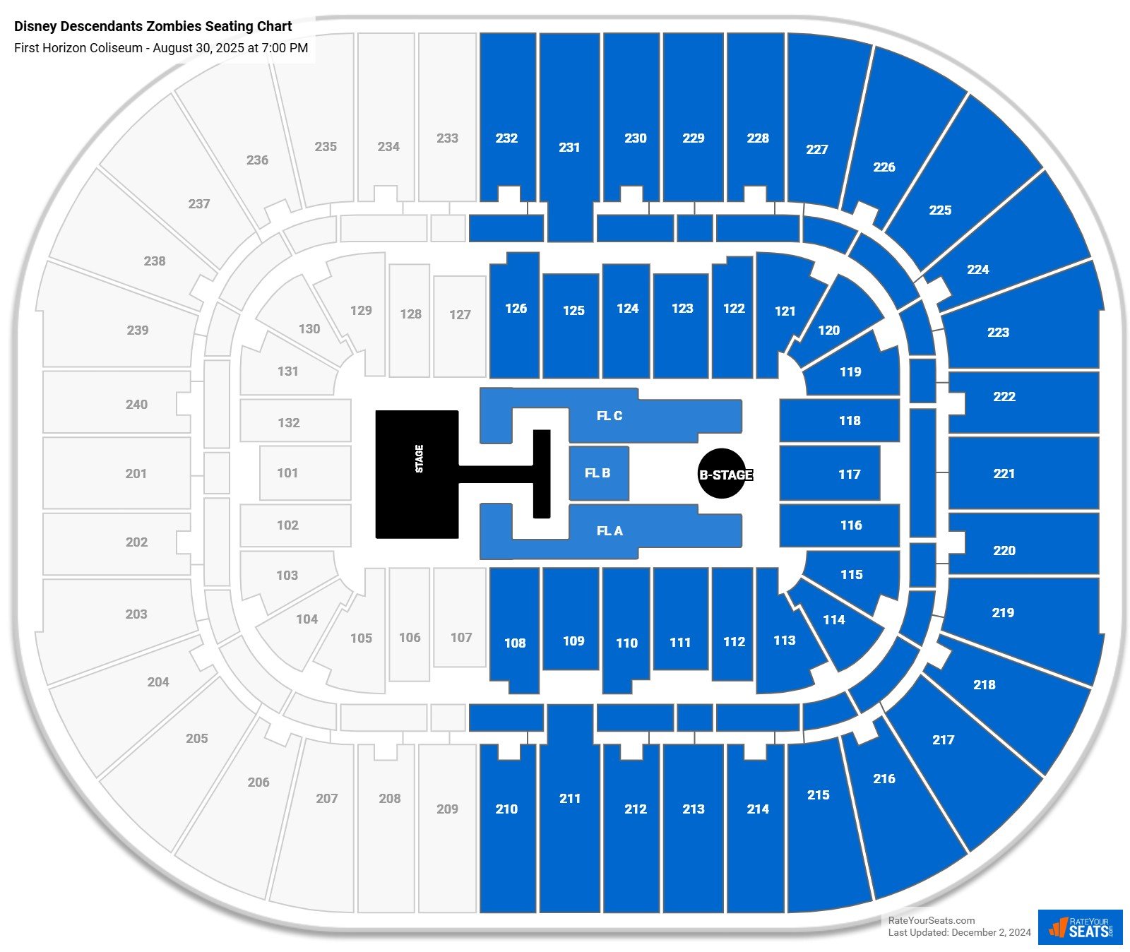 Disney Descendants Zombies seating chart First Horizon Coliseum
