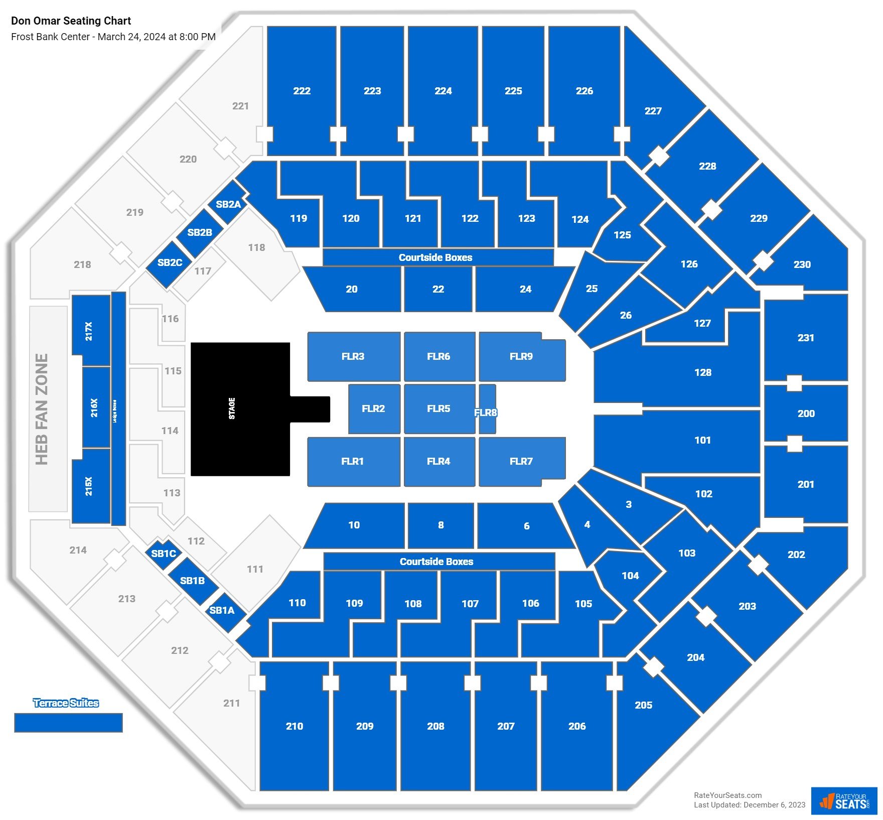 Frost Bank Center Concert Seating Chart