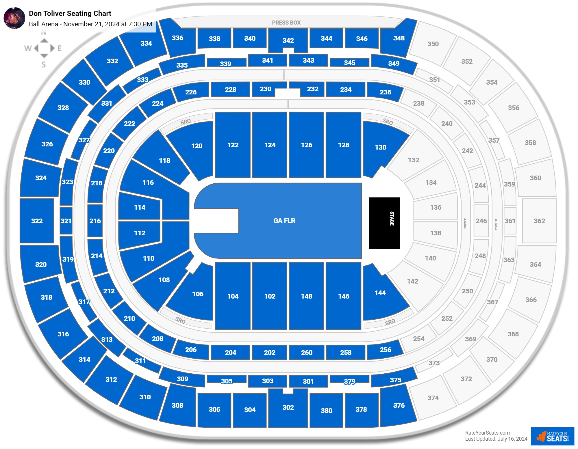 Ball Arena Concert Seating Chart - RateYourSeats.com