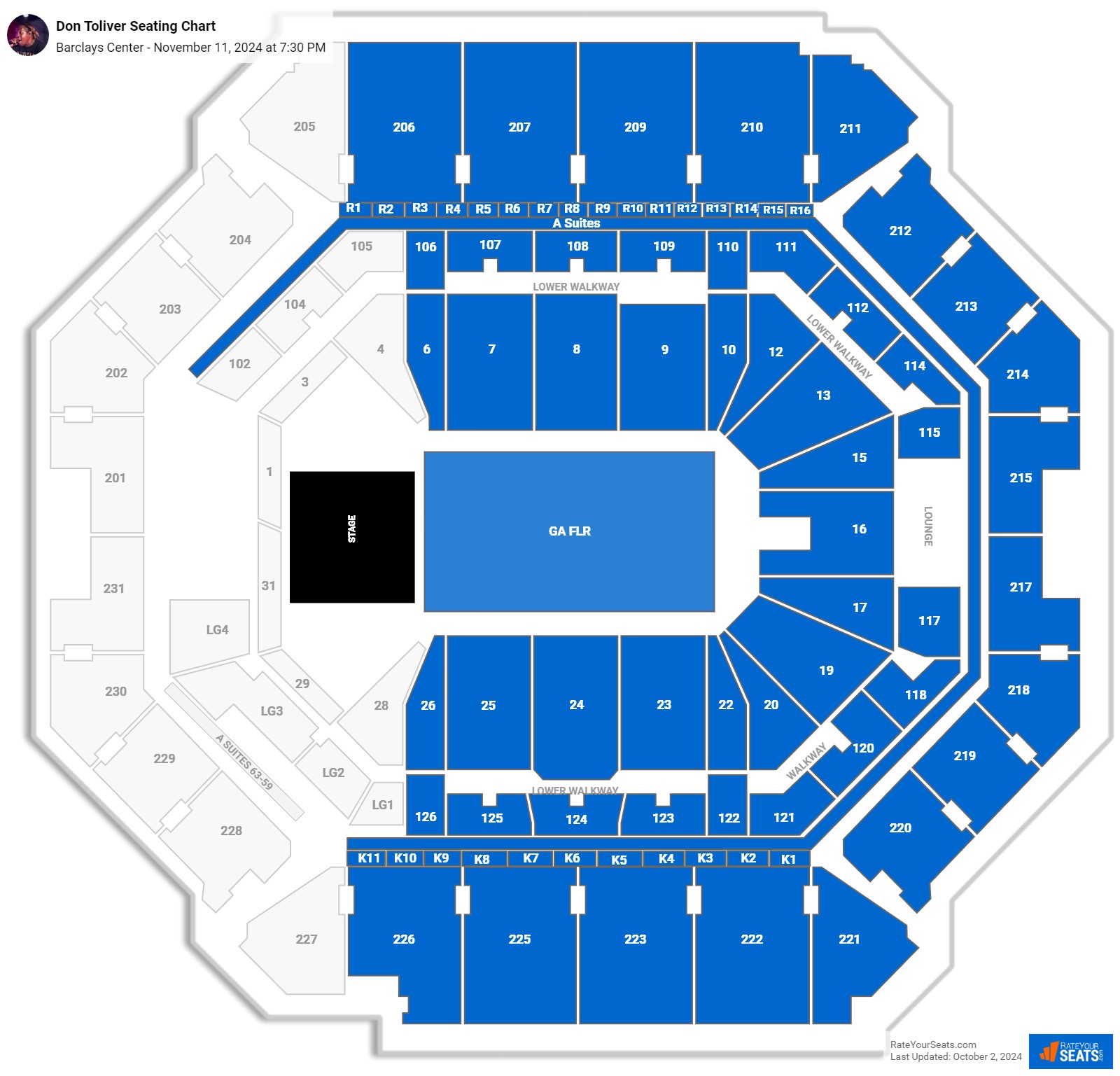 Barclays Center Concert Seating Chart - RateYourSeats.com