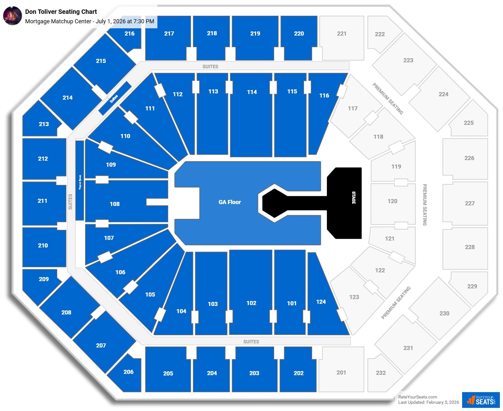 Don Toliver seating chart Mortgage Matchup Center
