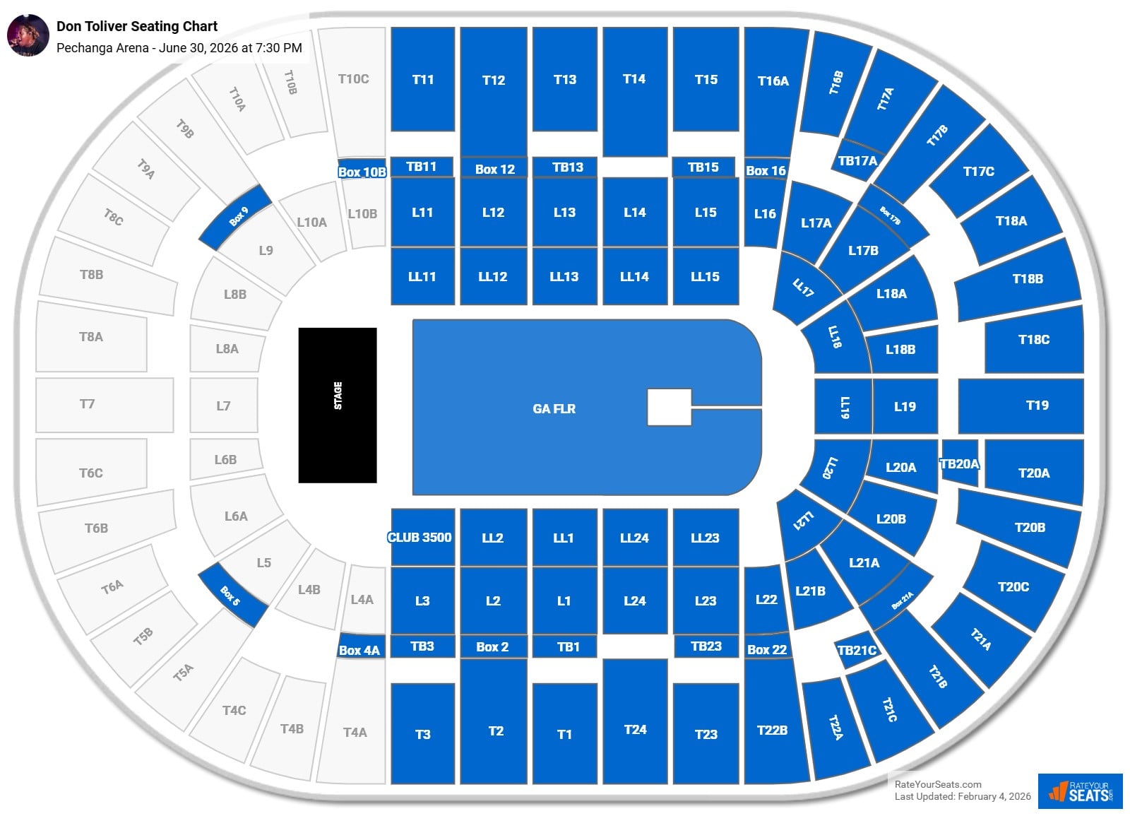 Don Toliver seating chart Pechanga Arena