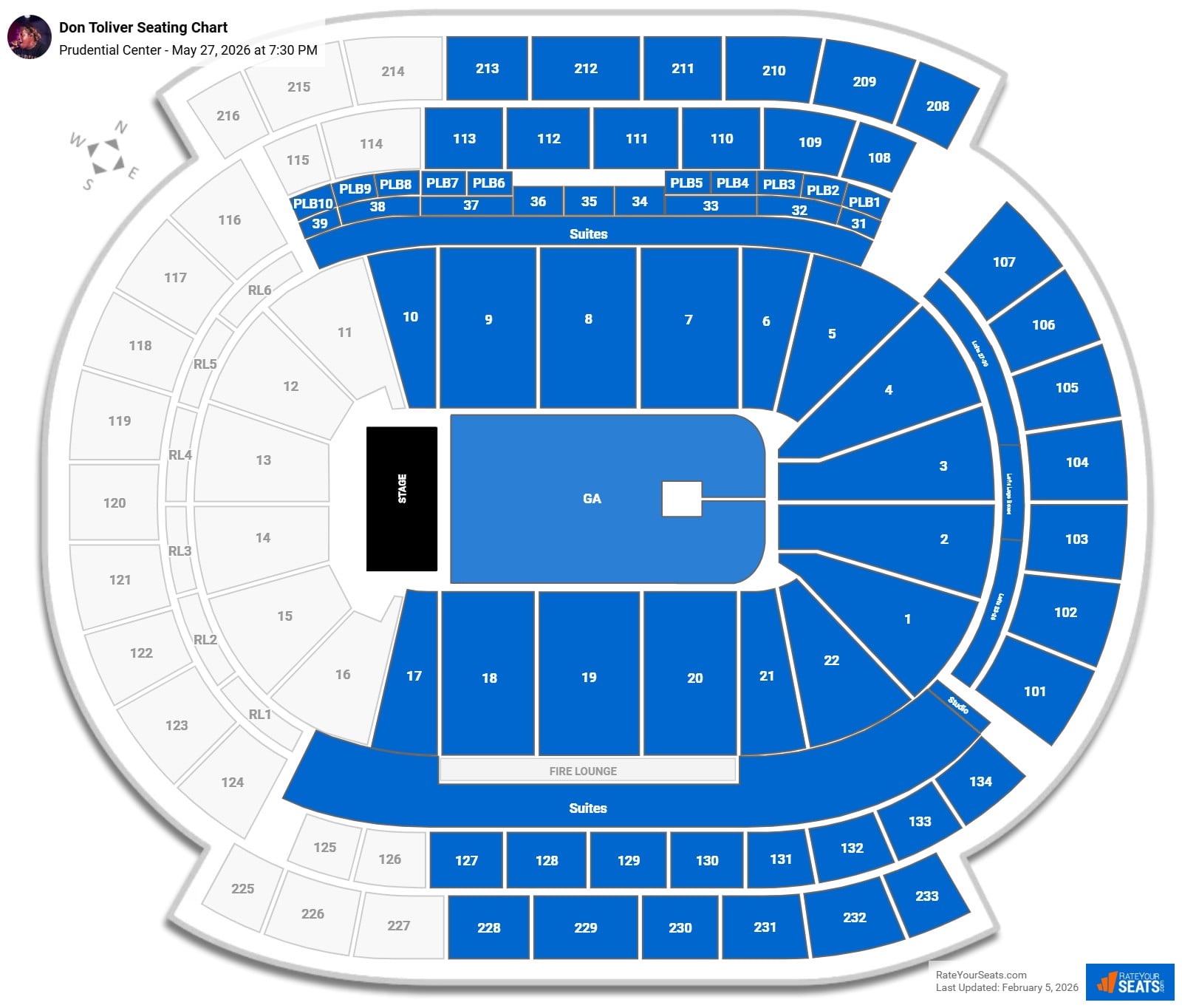 Don Toliver seating chart Prudential Center
