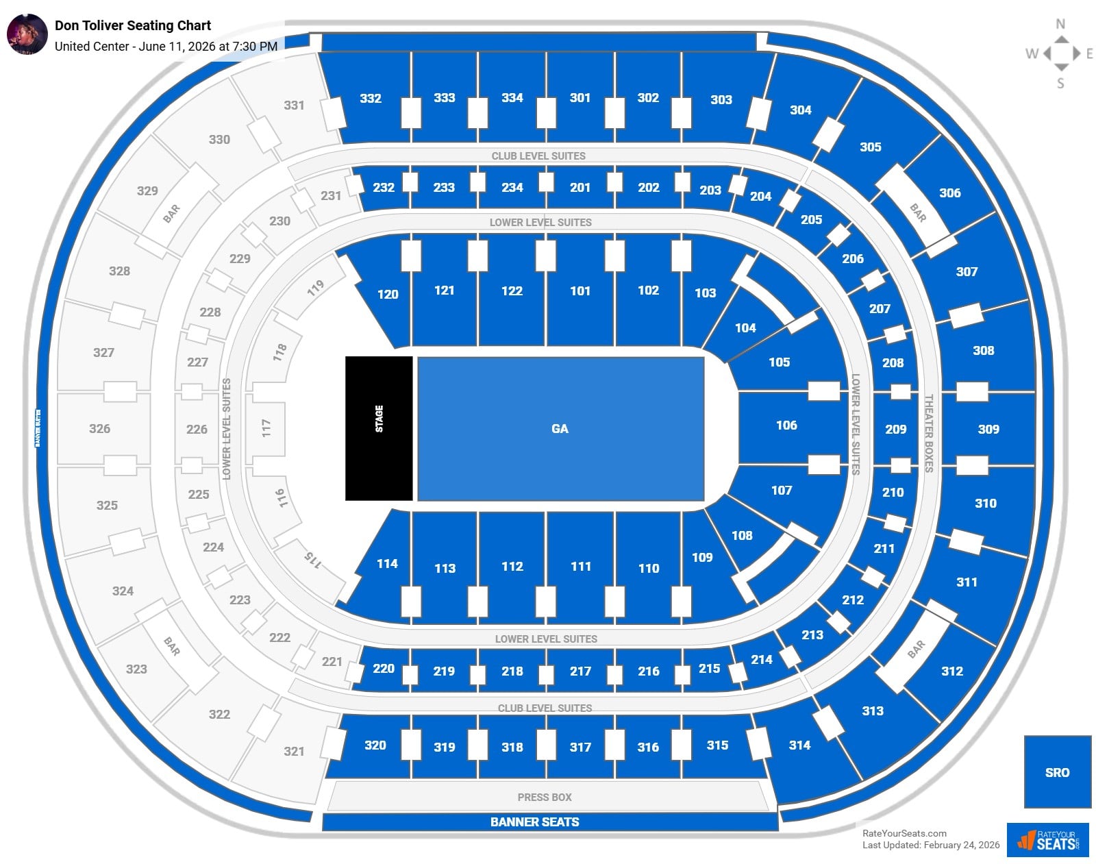 Don Toliver seating chart United Center