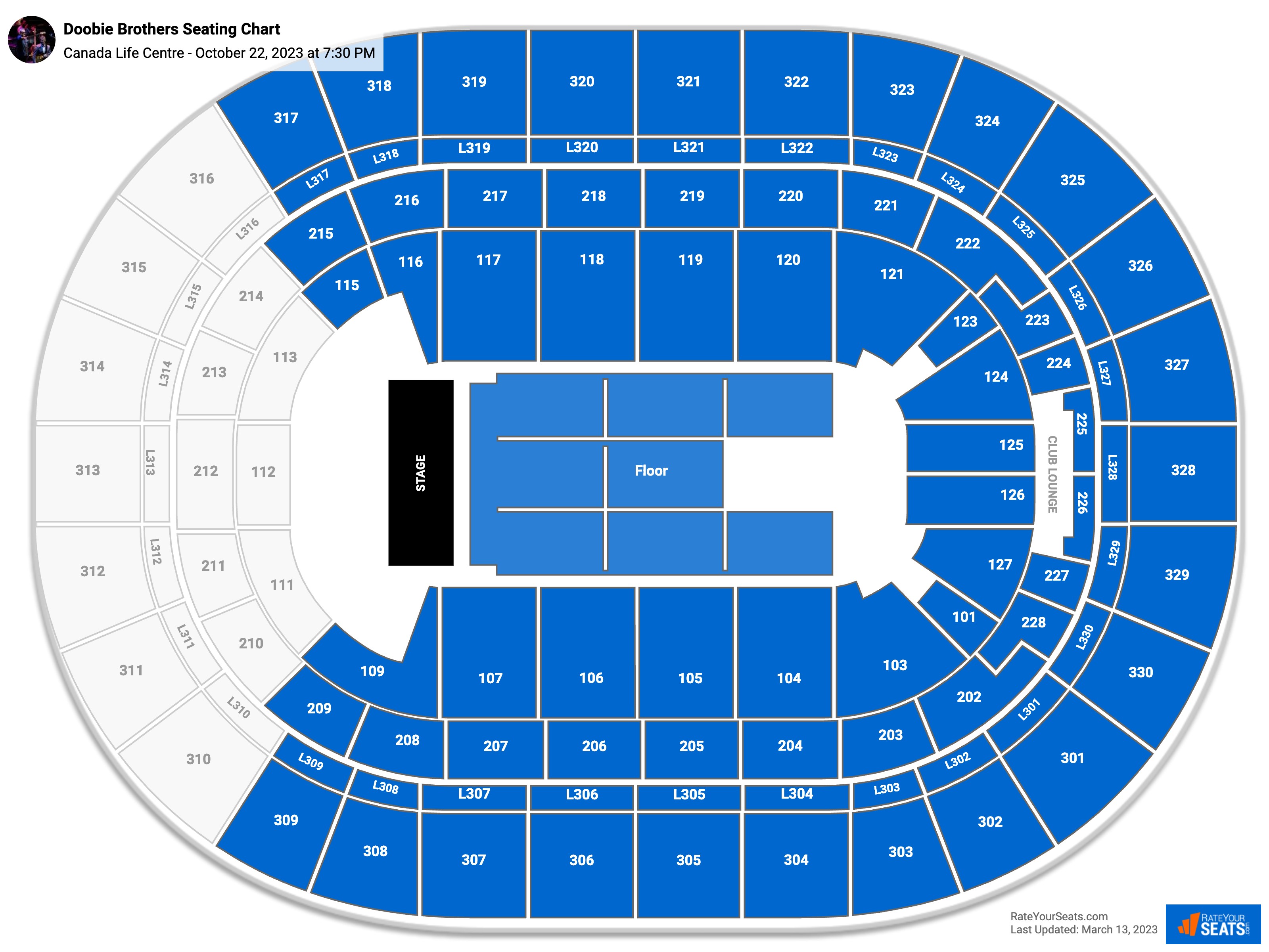 Canada Life Centre Concert Seating Chart - RateYourSeats.com