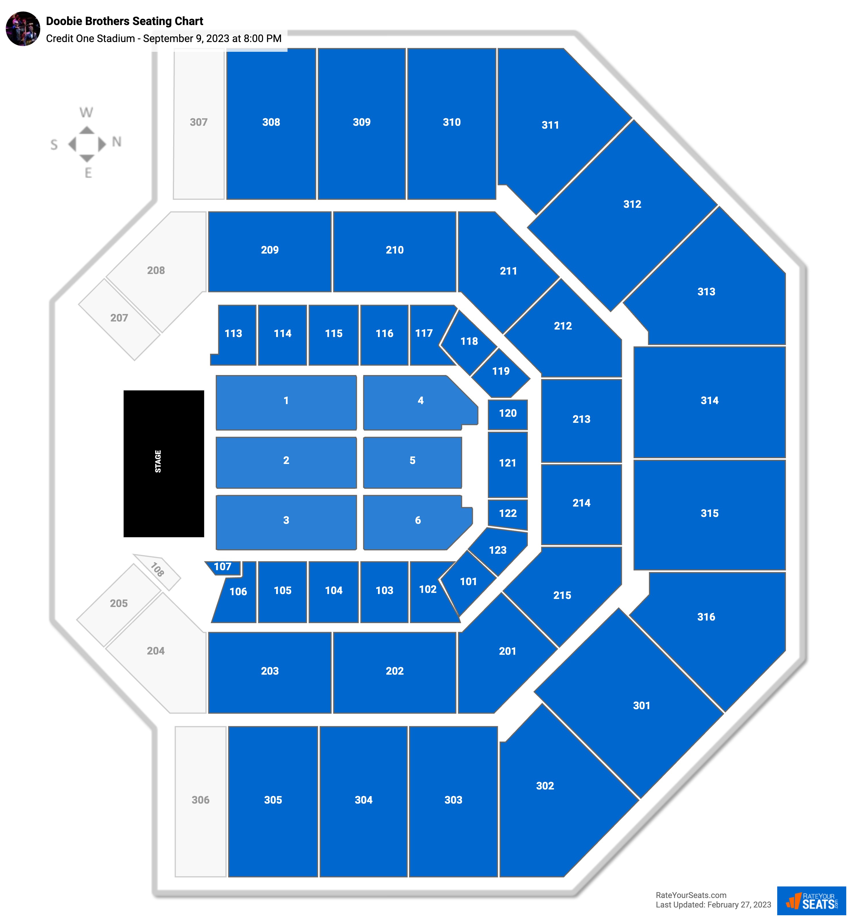 Credit One Stadium Seating Chart - RateYourSeats.com