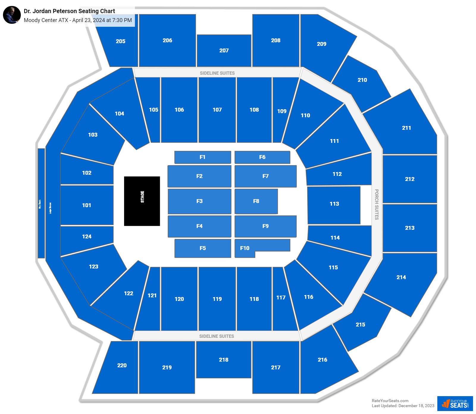 Moody Center ATX Concert Seating Chart - RateYourSeats.com