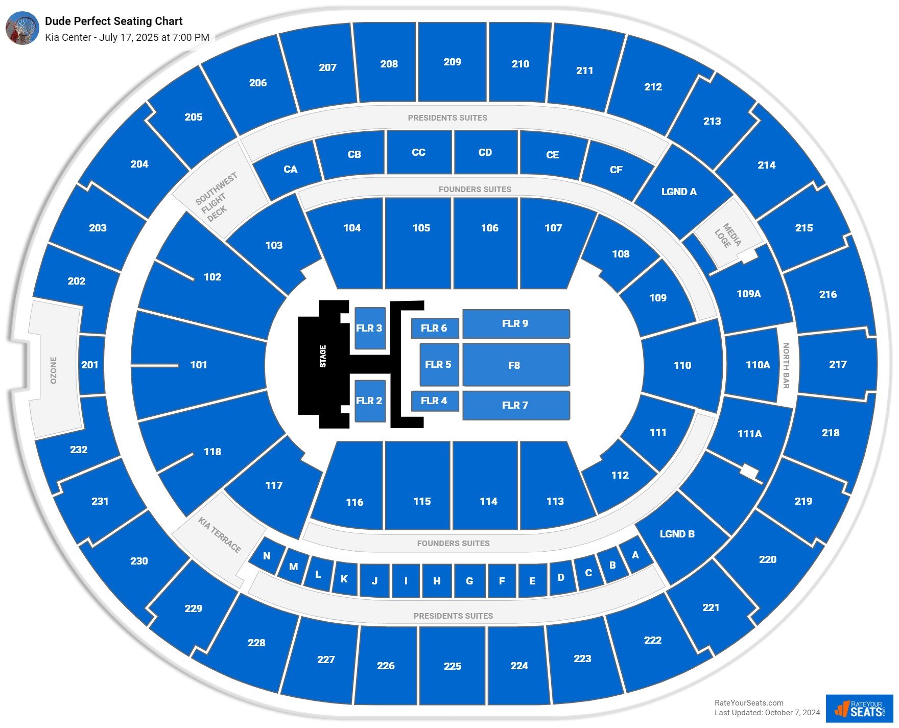 Kia Center Concert Seating Chart - RateYourSeats.com