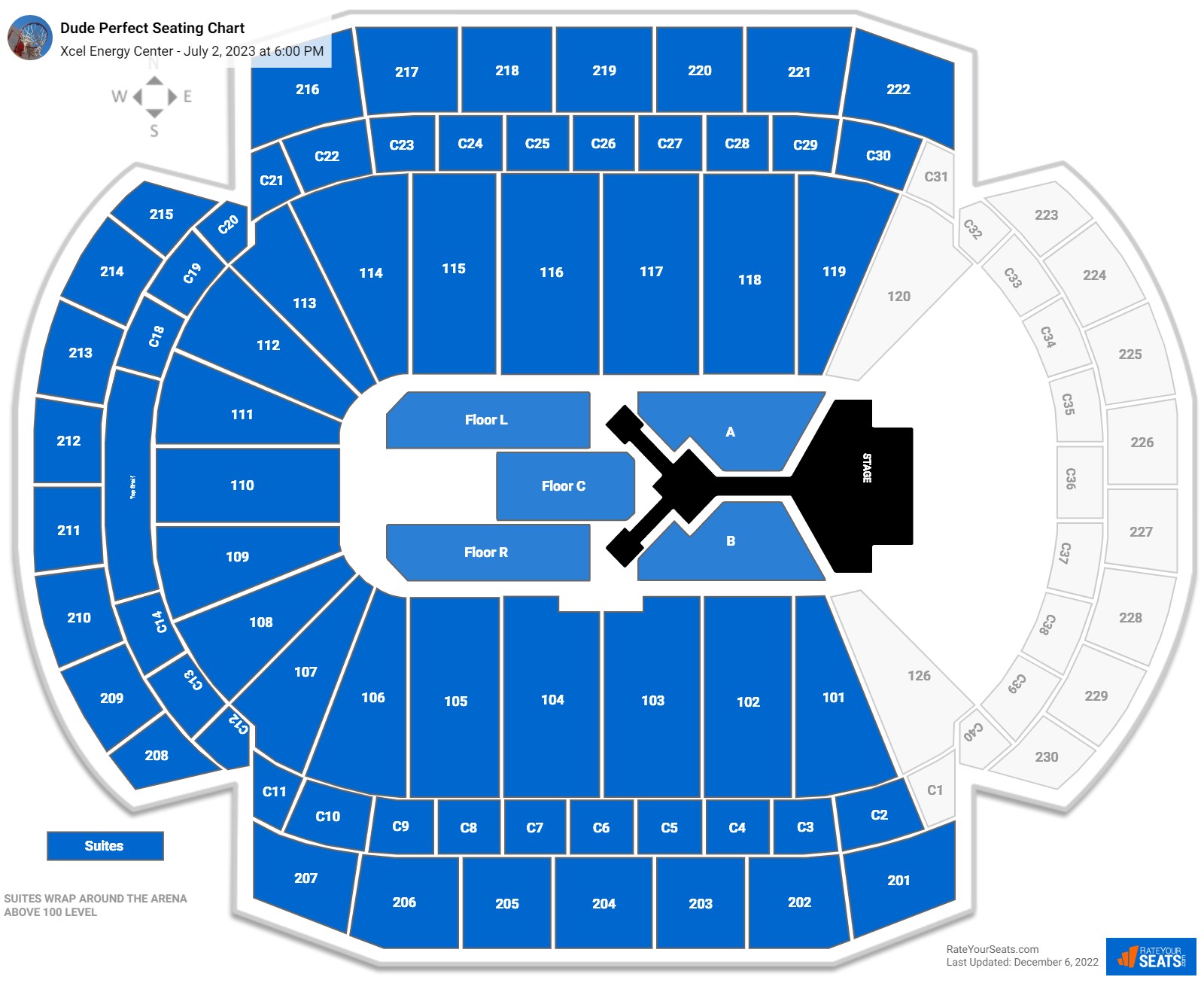 Xcel Energy Center Concert Seating Chart - RateYourSeats.com