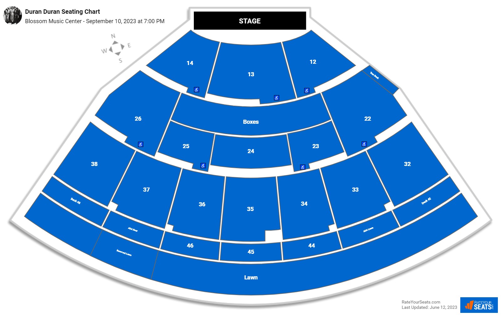 Blossom Music Center Seating Chart