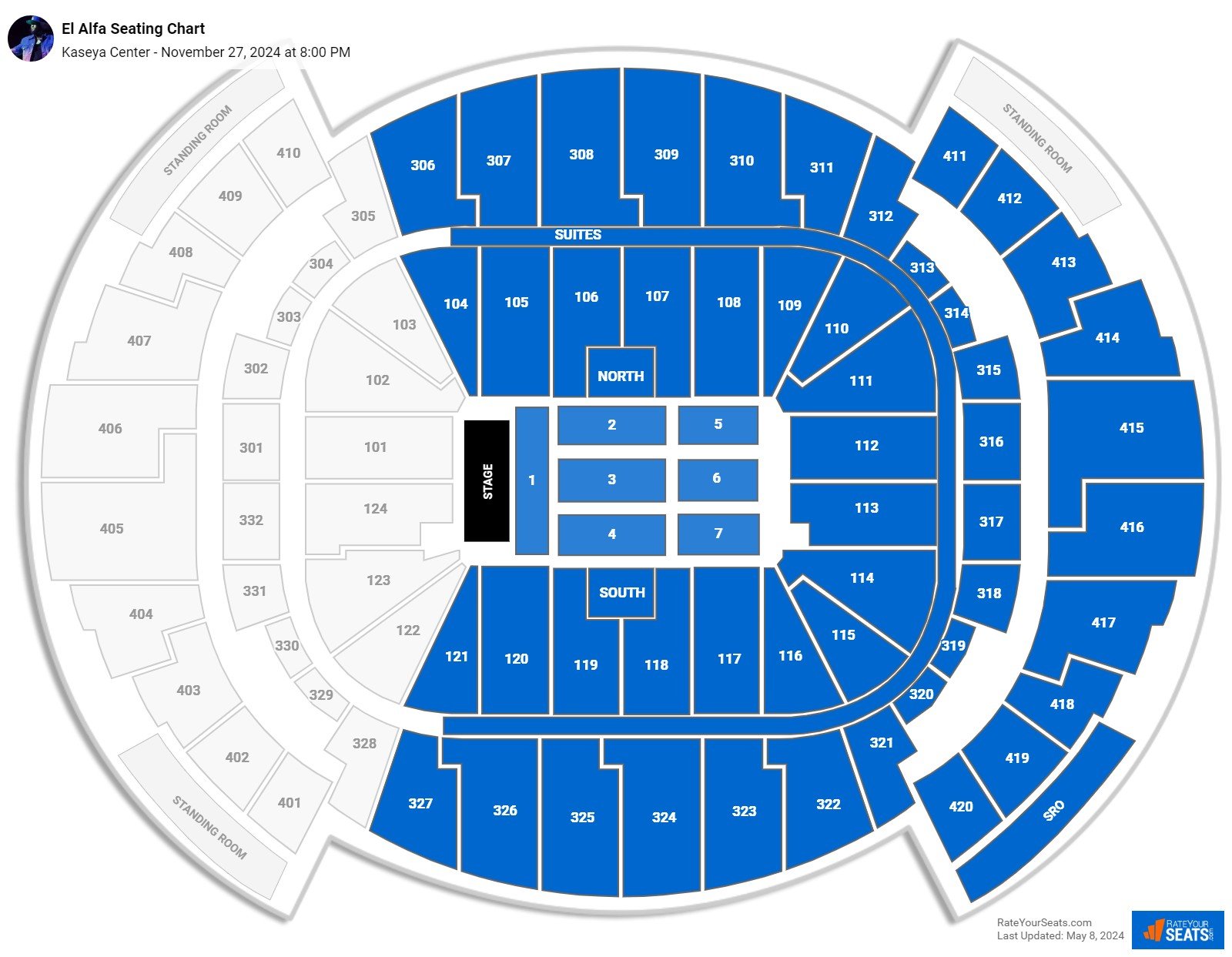 Kaseya Center Concert Seating Chart - RateYourSeats.com