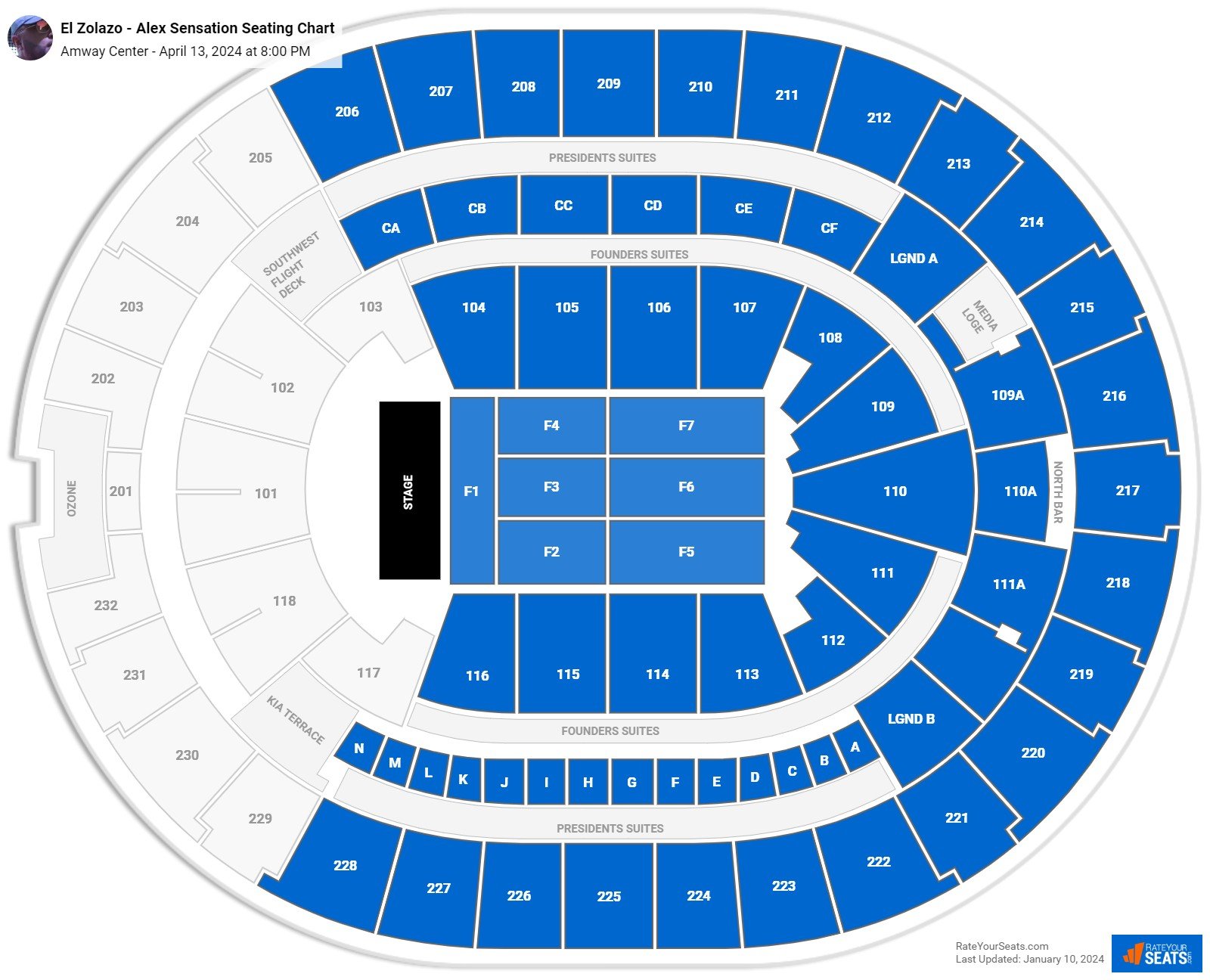 Kia Center Concert Seating Chart