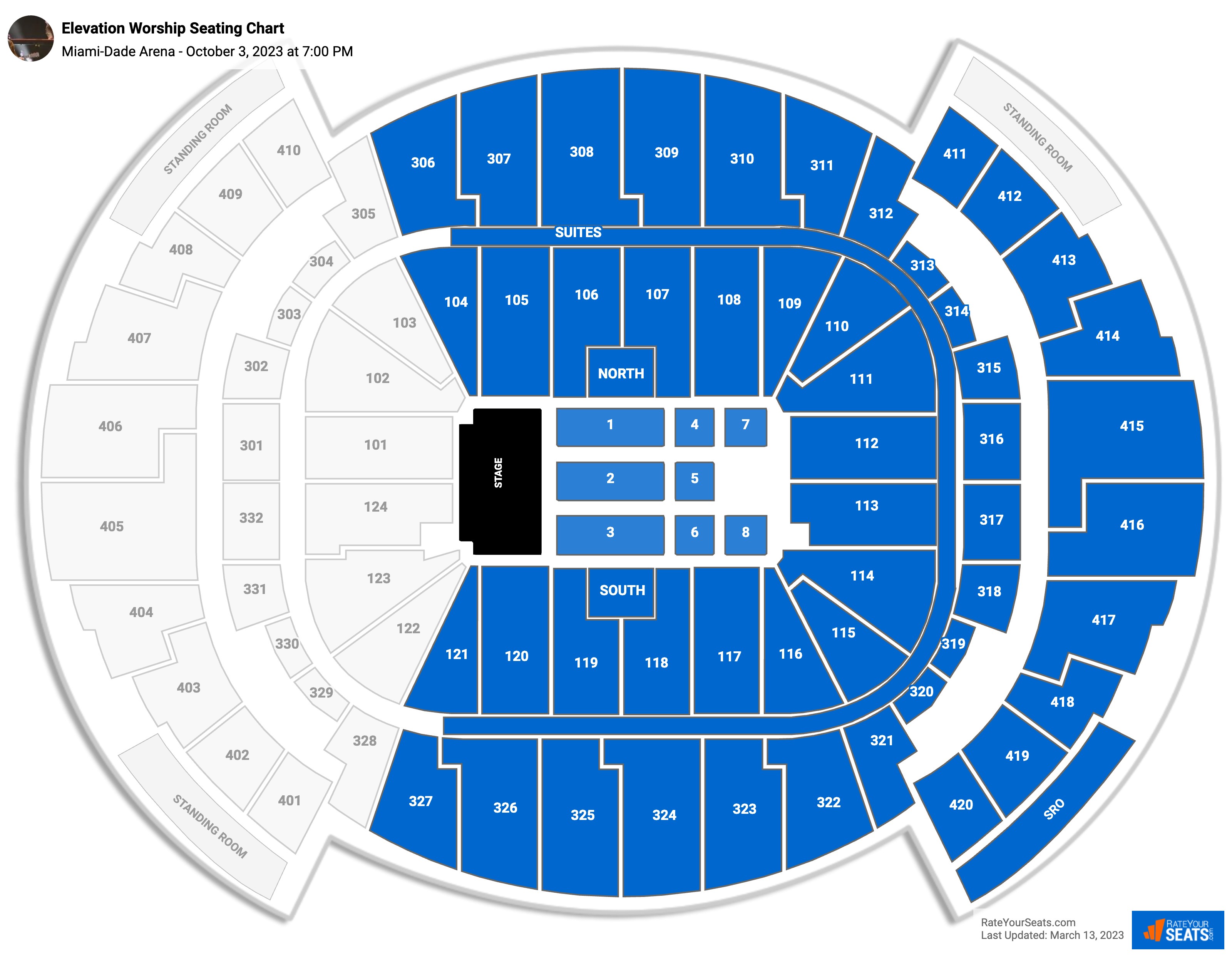 Kaseya Center Concert Seating Chart - RateYourSeats.com