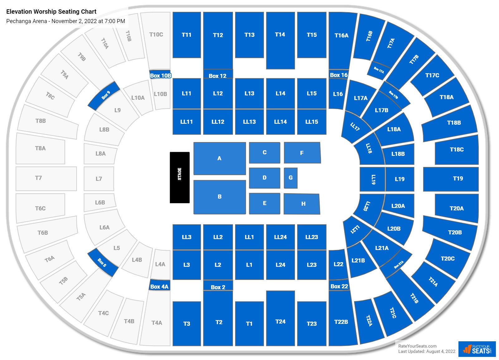 Pechanga Arena Seating Chart