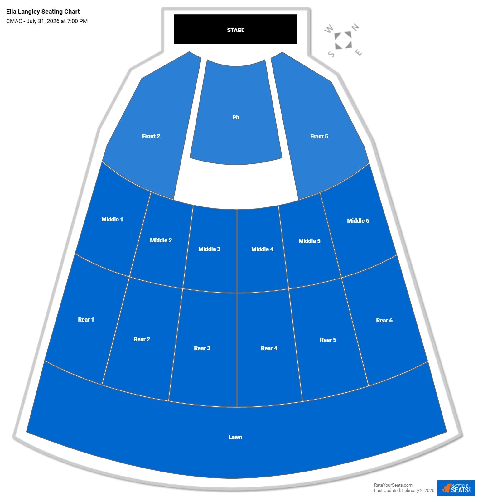 Ella Langley seating chart CMAC (Marvin Sands Performing Arts Center)