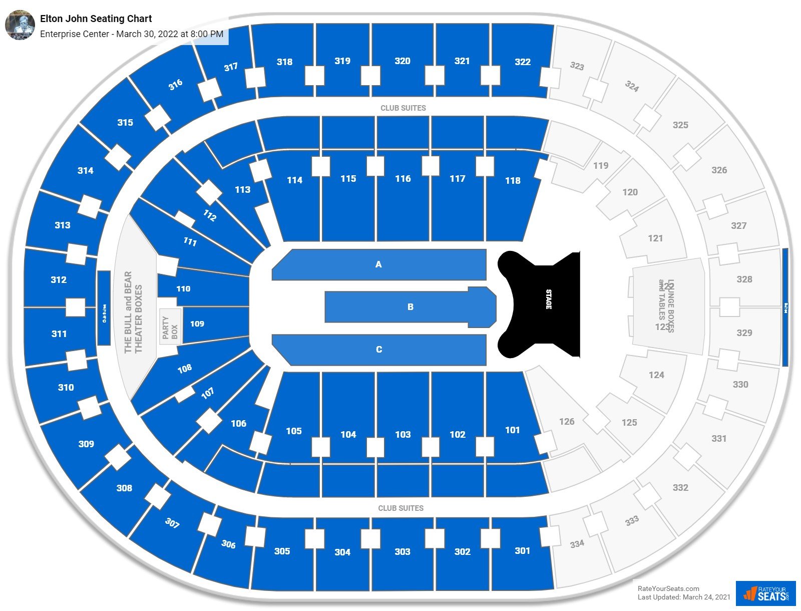 Enterprise Center Seating Charts for Concerts