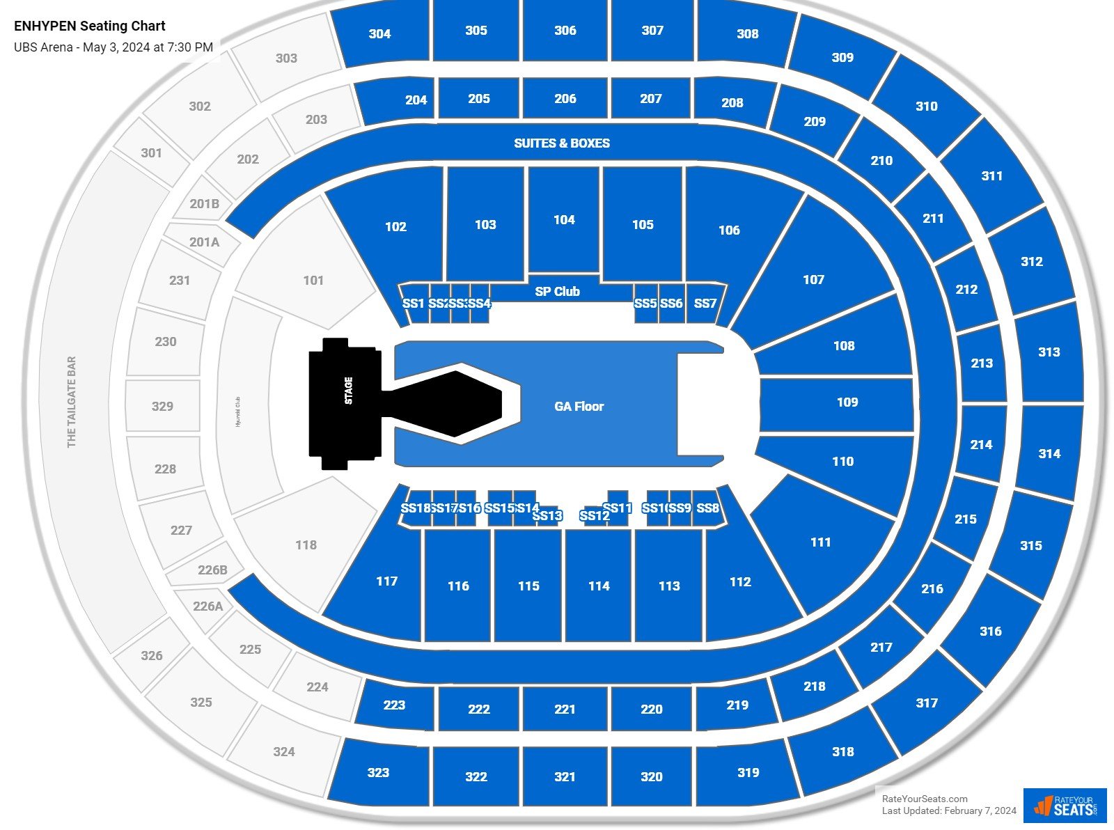 UBS Arena Concert Seating Chart - RateYourSeats.com