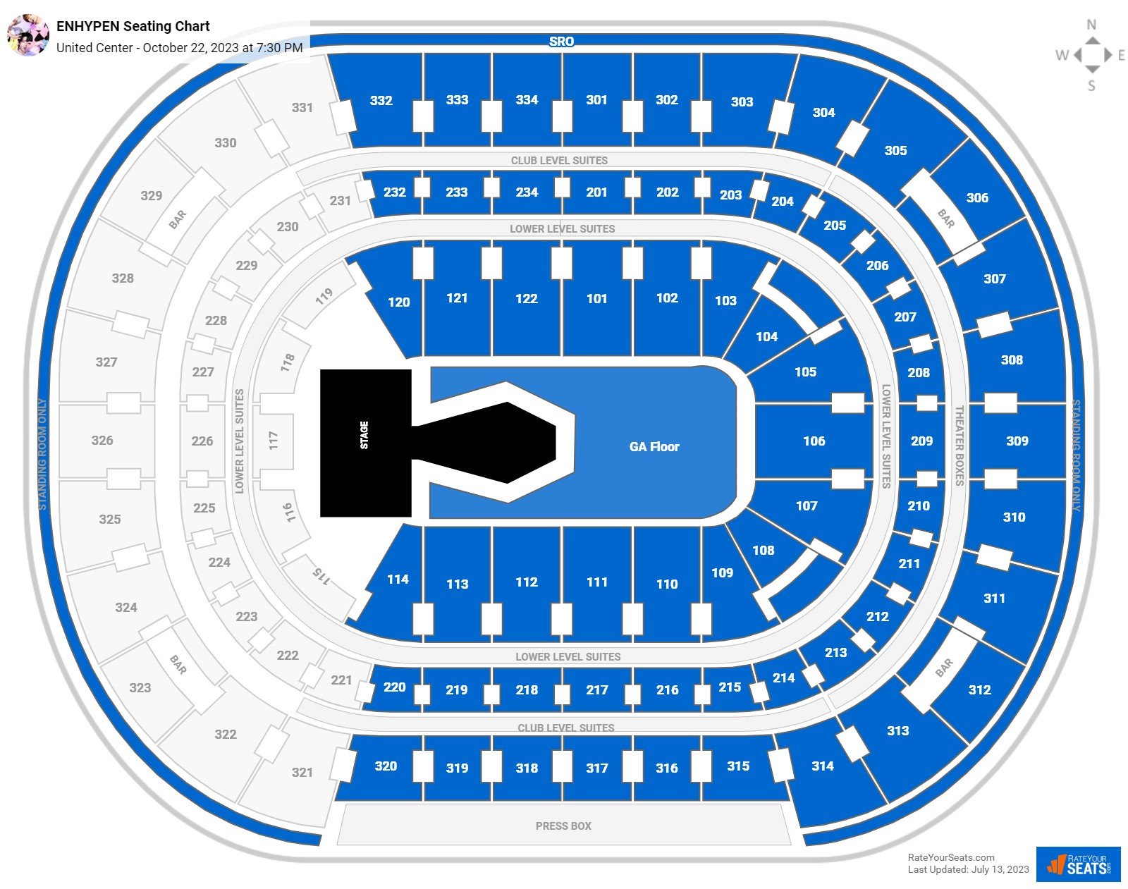 United Center Concert Seating Chart