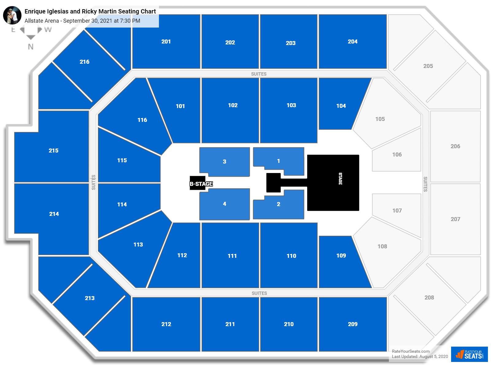 Allstate Arena Seating Charts for Concerts