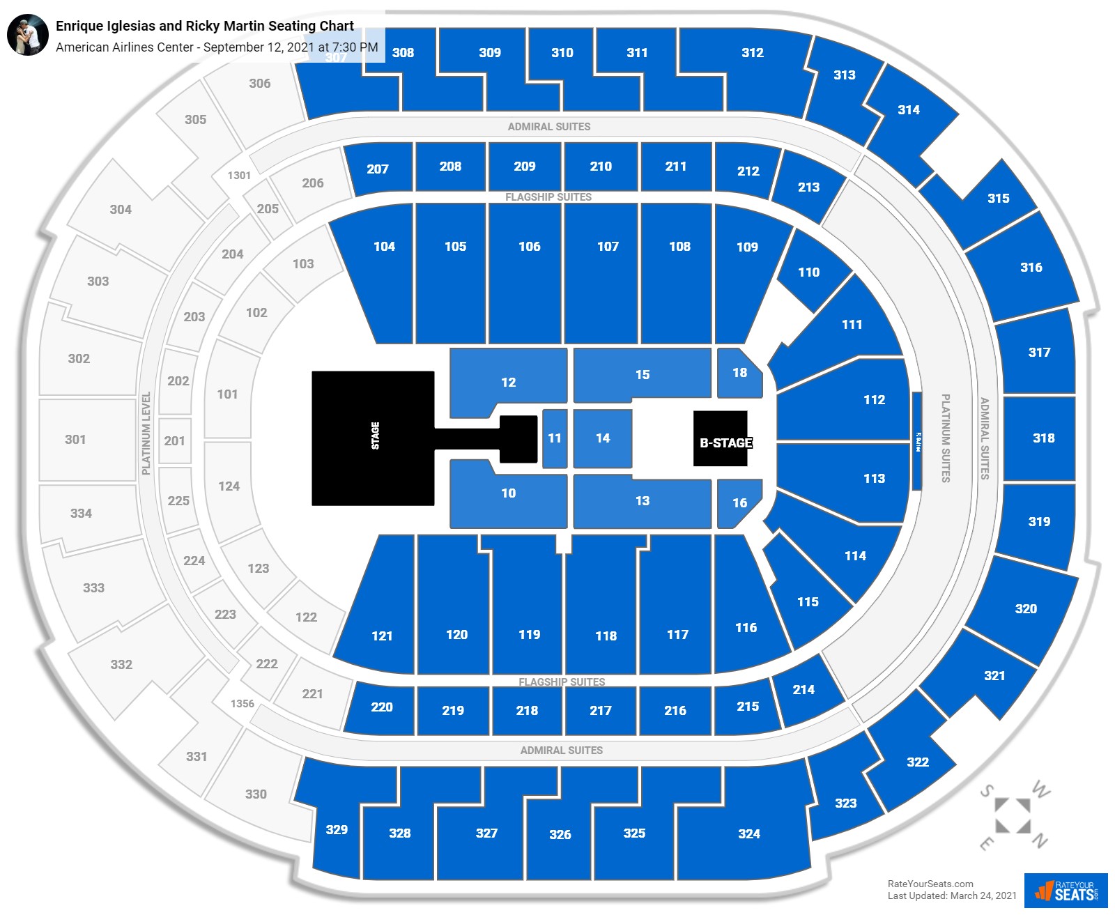 American Airlines Center Seating Charts for Concerts - RateYourSeats.com