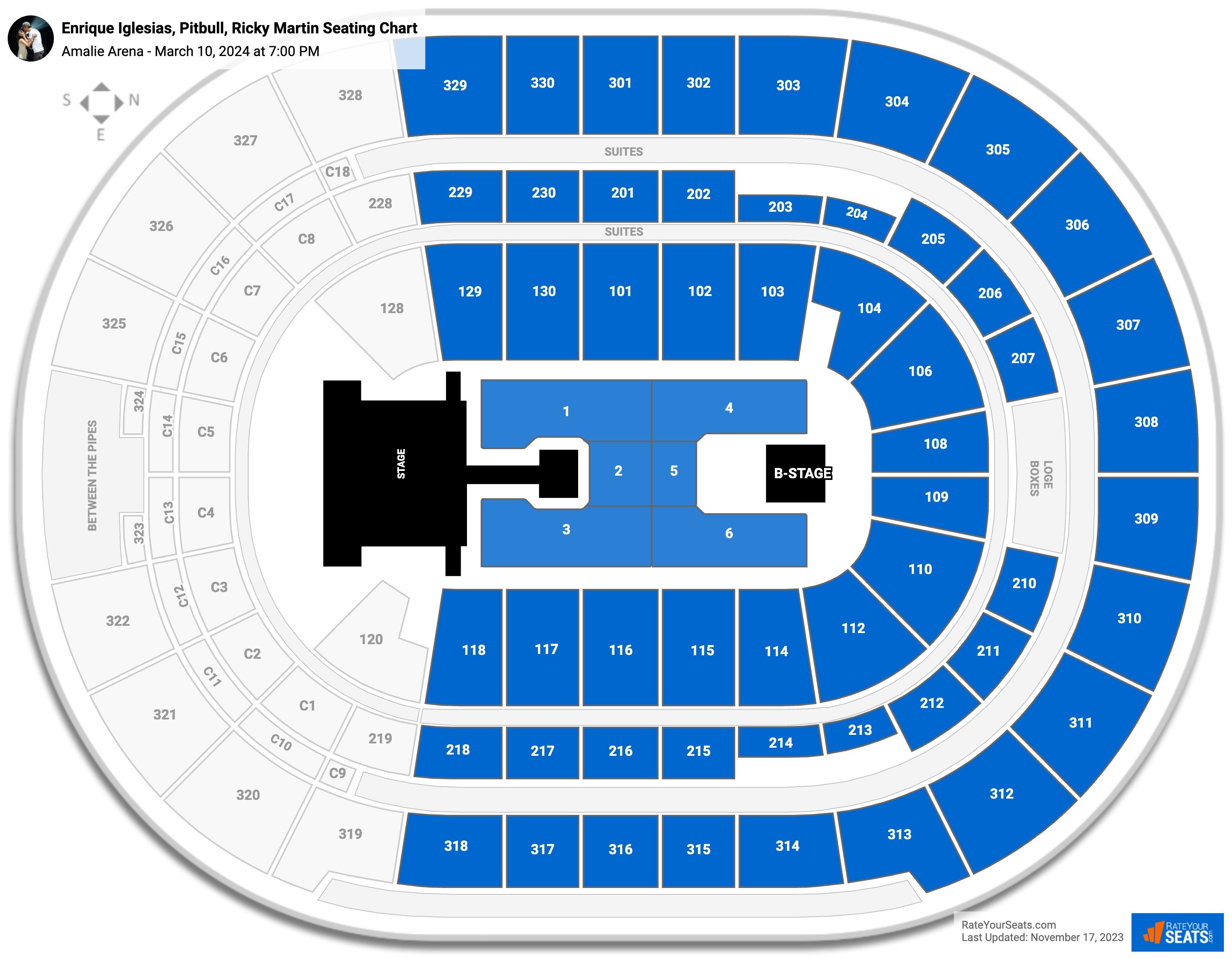 Amalie Arena Concert Seating Chart - RateYourSeats.com