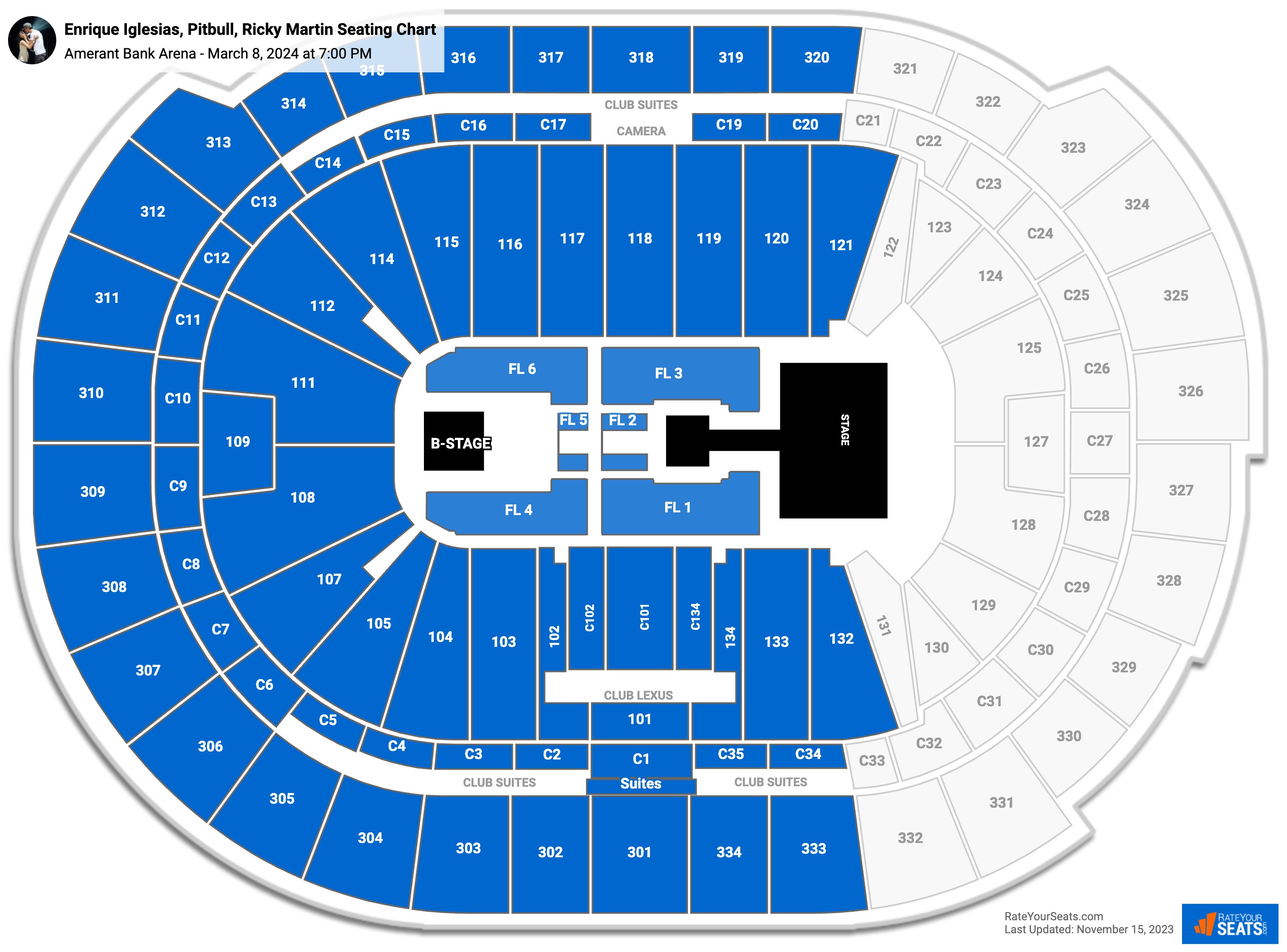 Amerant Bank Arena Concert Seating Chart - RateYourSeats.com