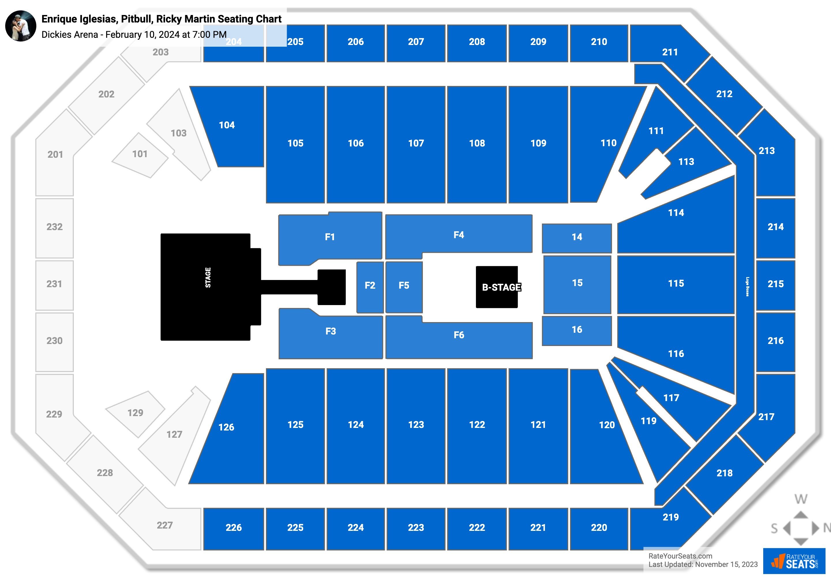 Dickies Arena Concert Seating Chart - RateYourSeats.com