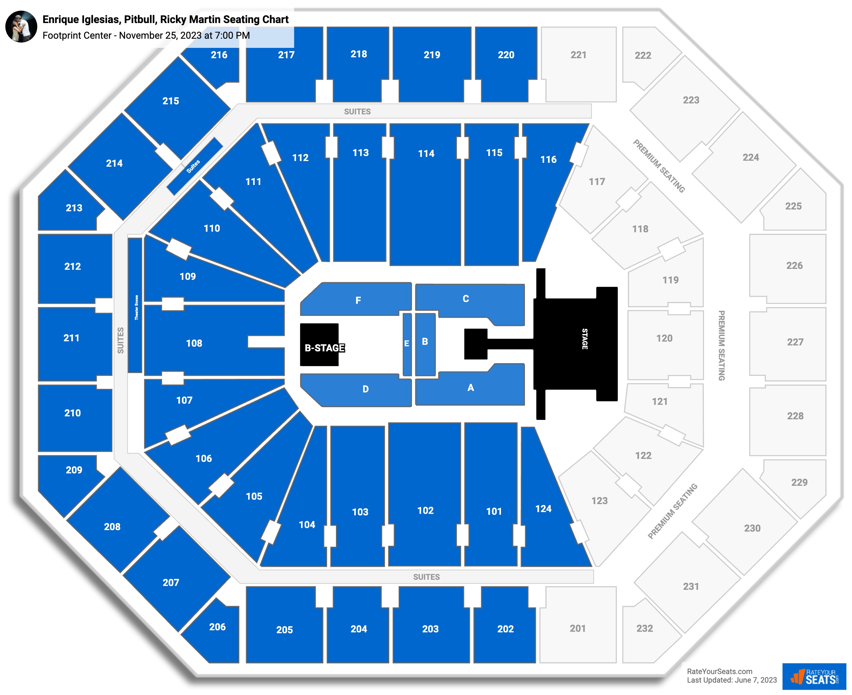 Footprint Center Concert Seating Chart - RateYourSeats.com