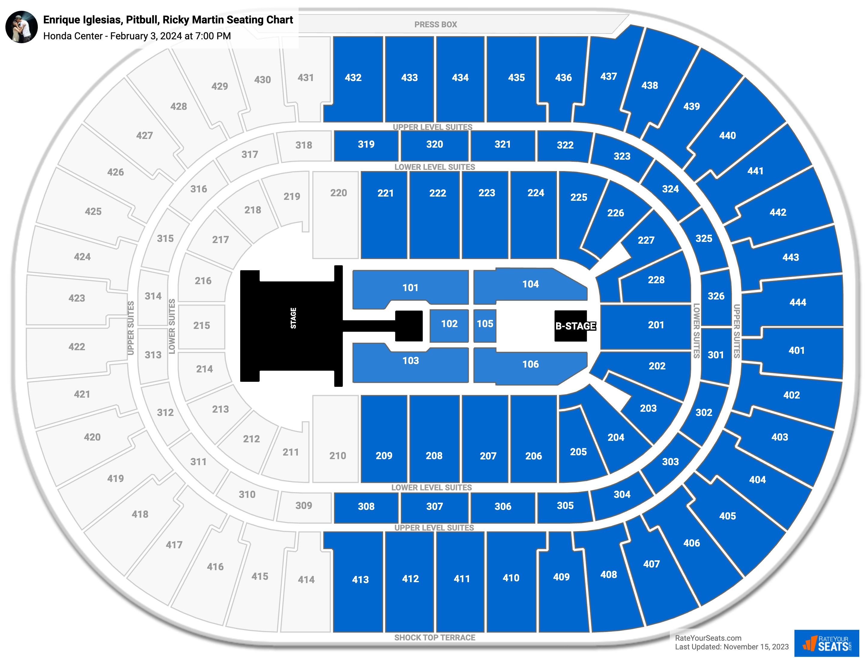 Honda Center Concert Seating Chart - RateYourSeats.com