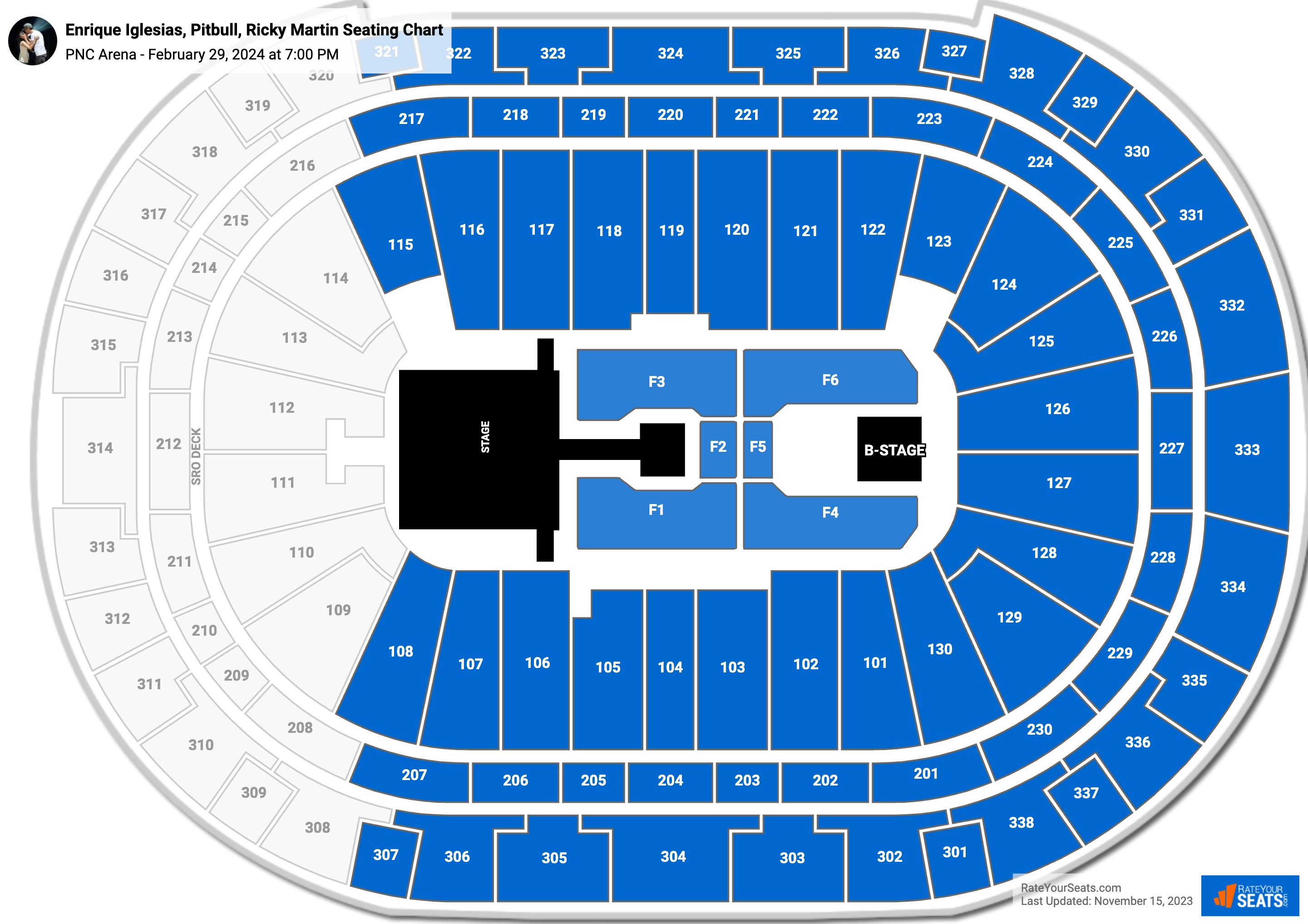 PNC Arena Concert Seating Chart - RateYourSeats.com