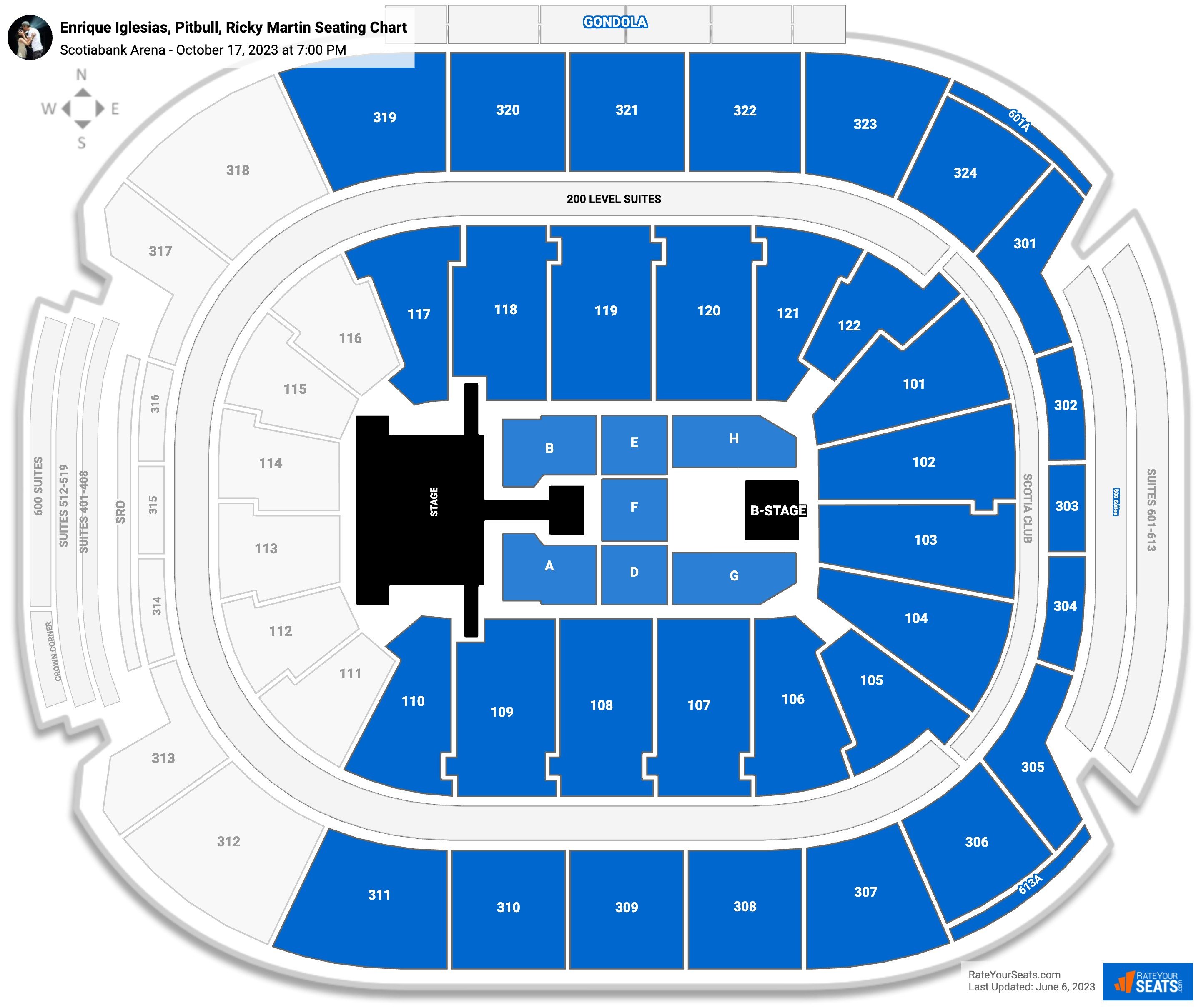 Scotiabank Arena Concert Seating Chart - RateYourSeats.com