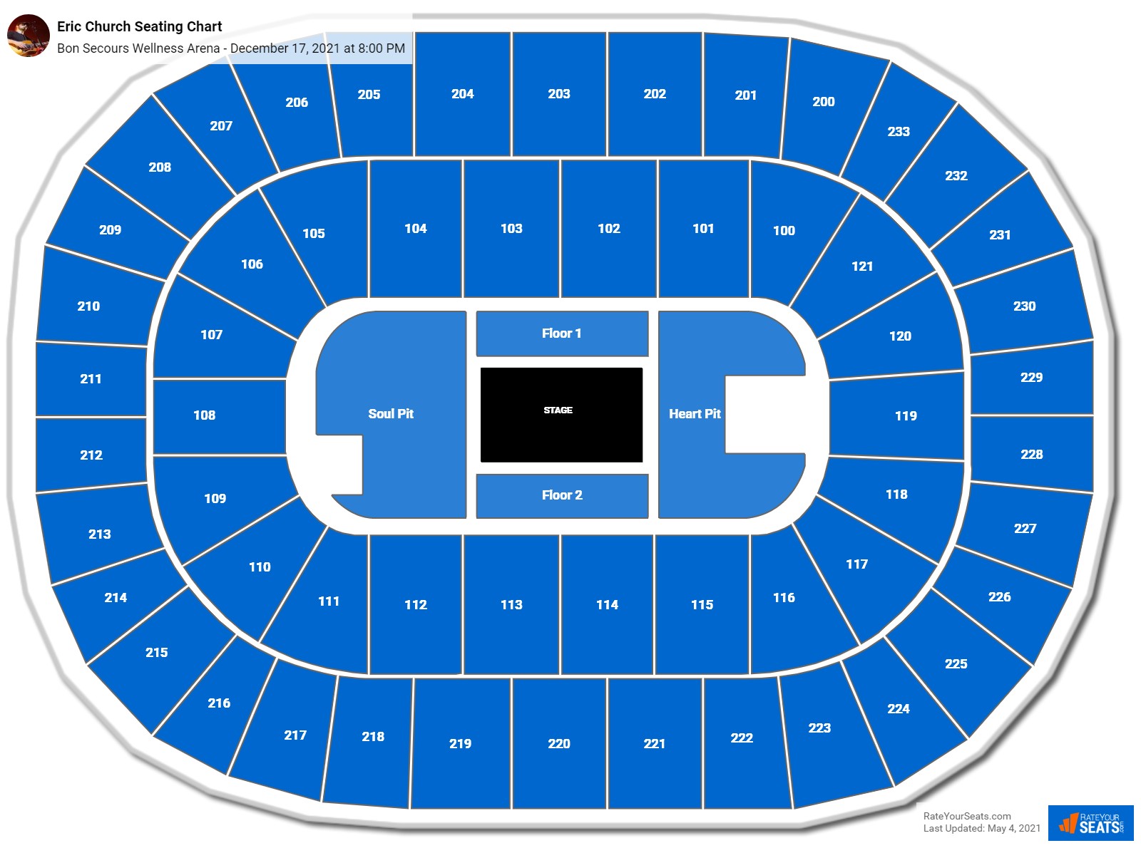 Bon Secours Wellness Arena Seating Charts For Concerts