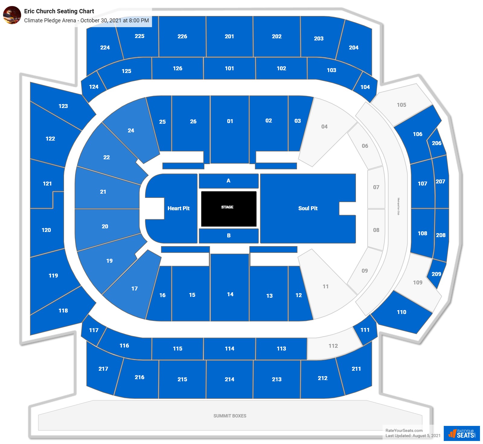 Climate Pledge Arena Concert Seating Chart