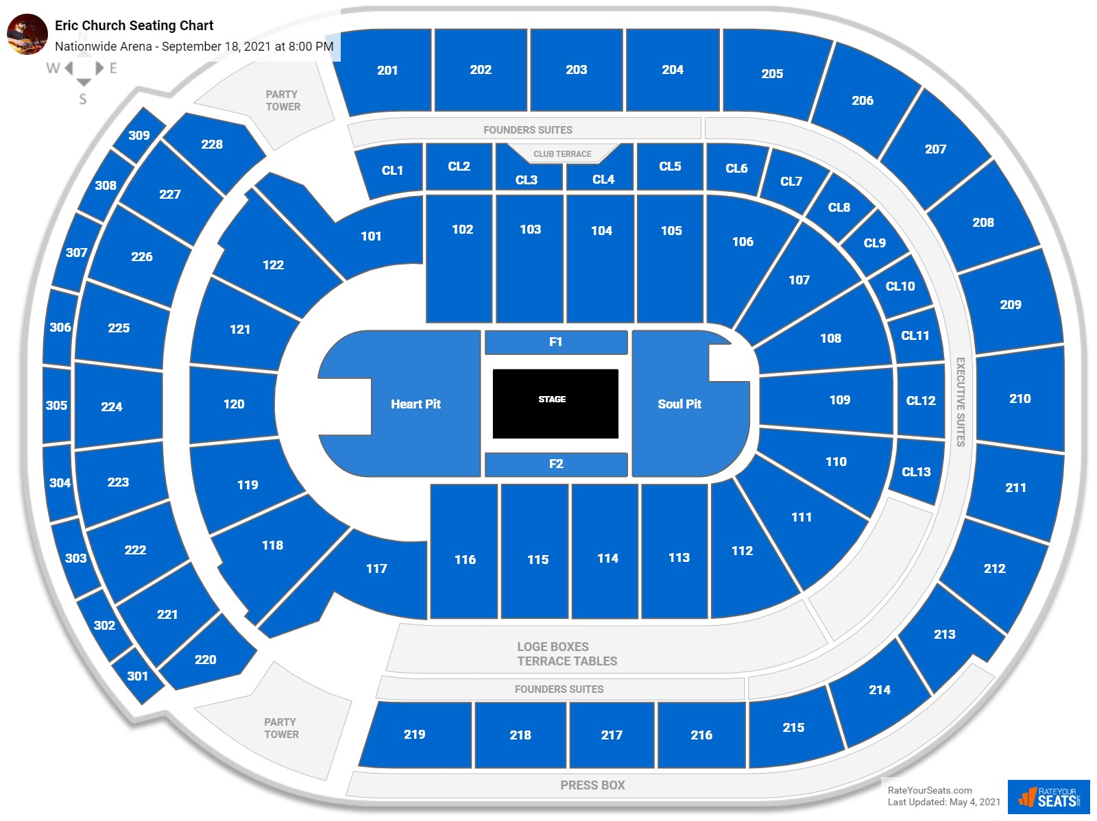 Nationwide Arena Seating Charts for Concerts