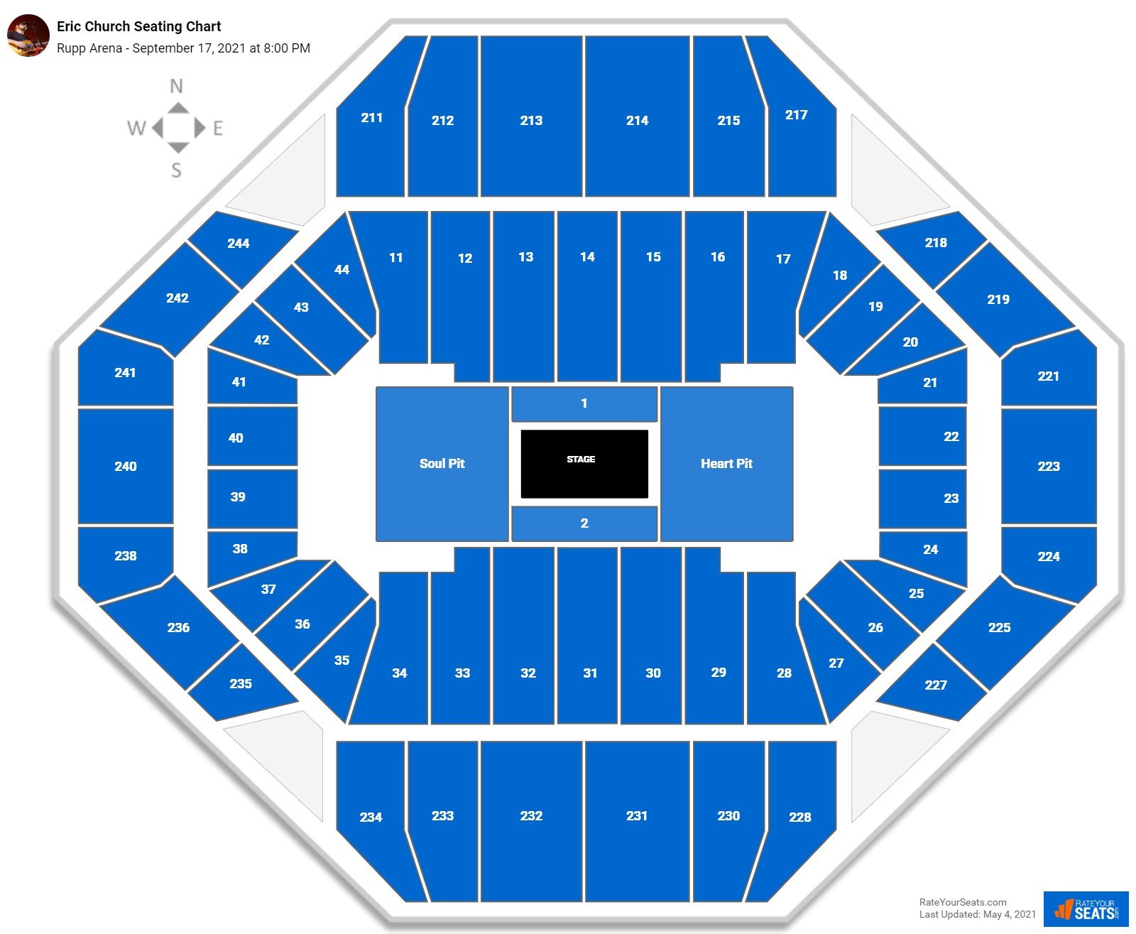 Rupp Arena Seating Charts for Concerts