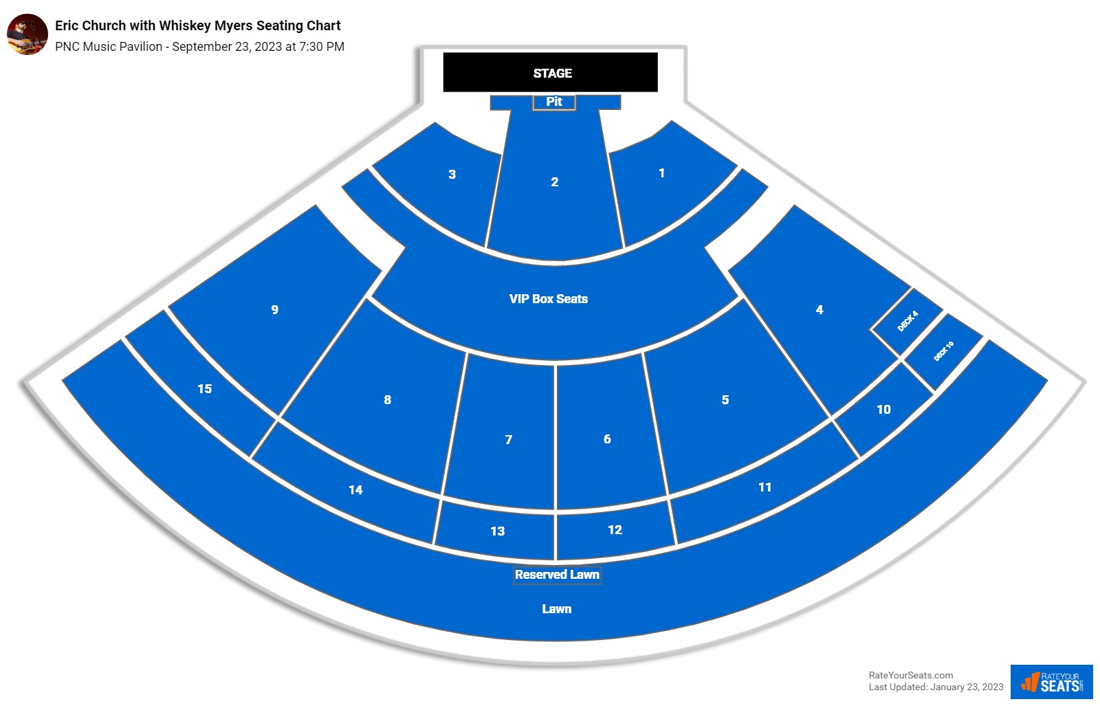 PNC Music Pavilion Seating Chart - RateYourSeats.com