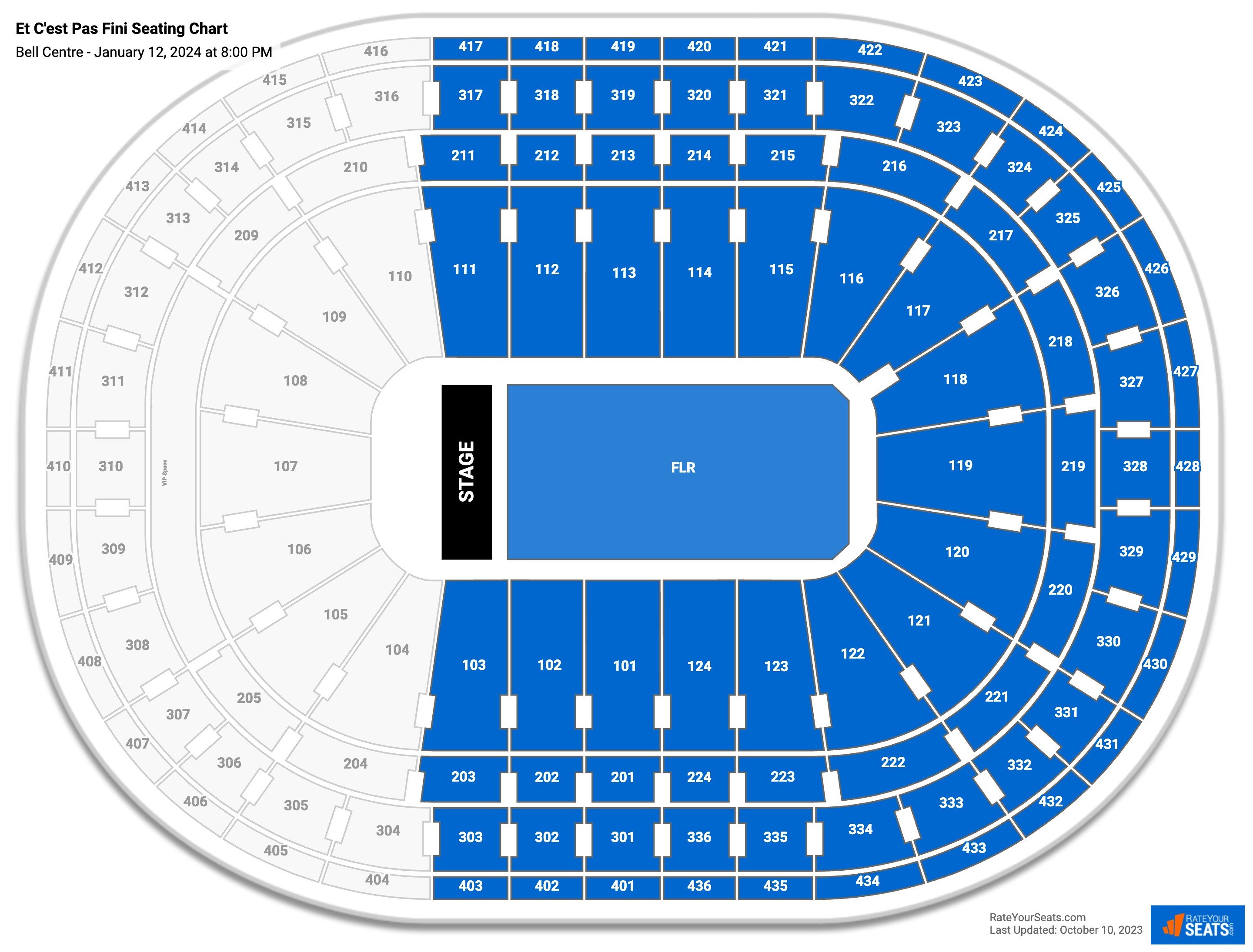 Bell Centre Concert Seating Chart - RateYourSeats.com