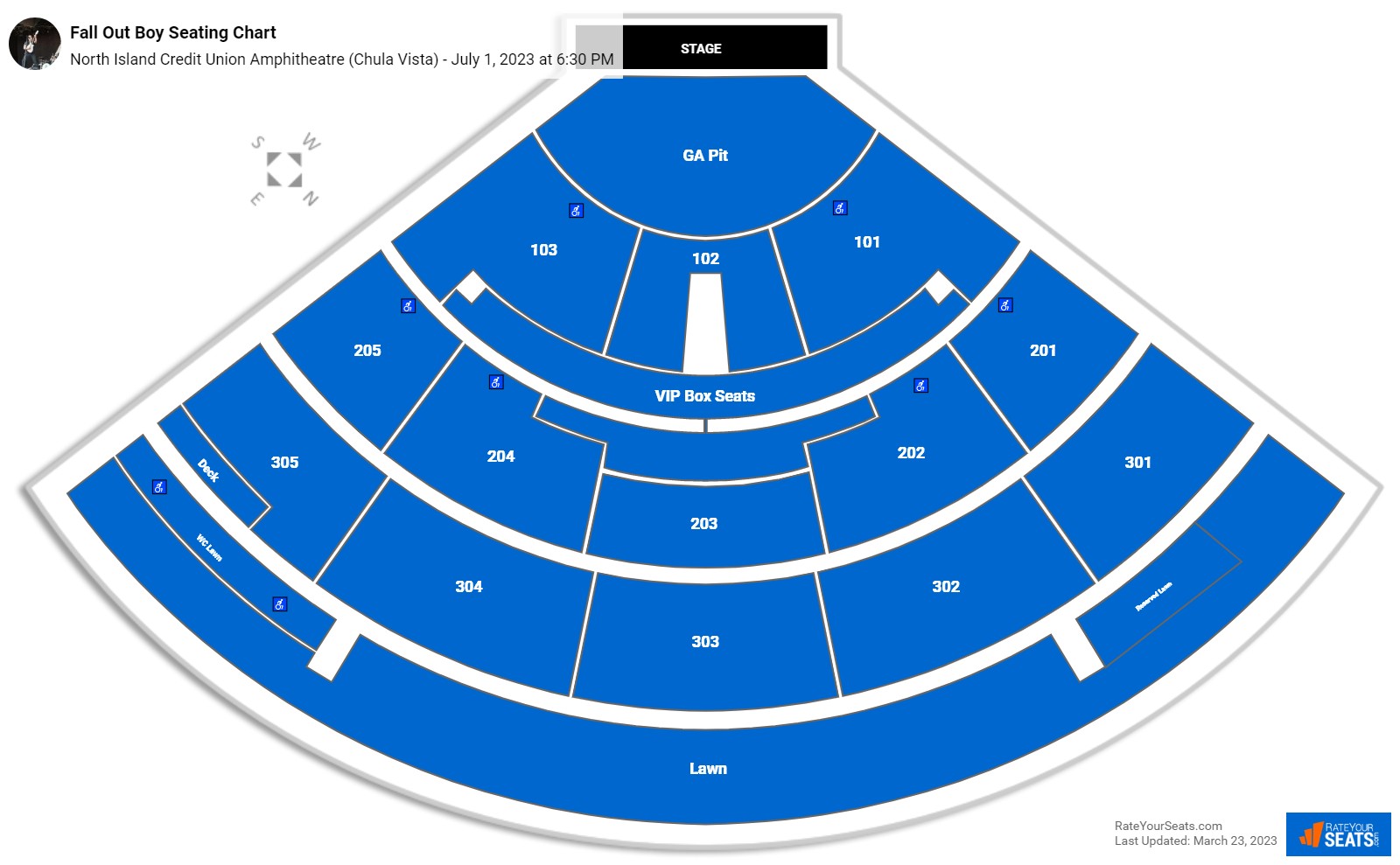 North Island Credit Union Amphitheatre Seating Chart - RateYourSeats.com