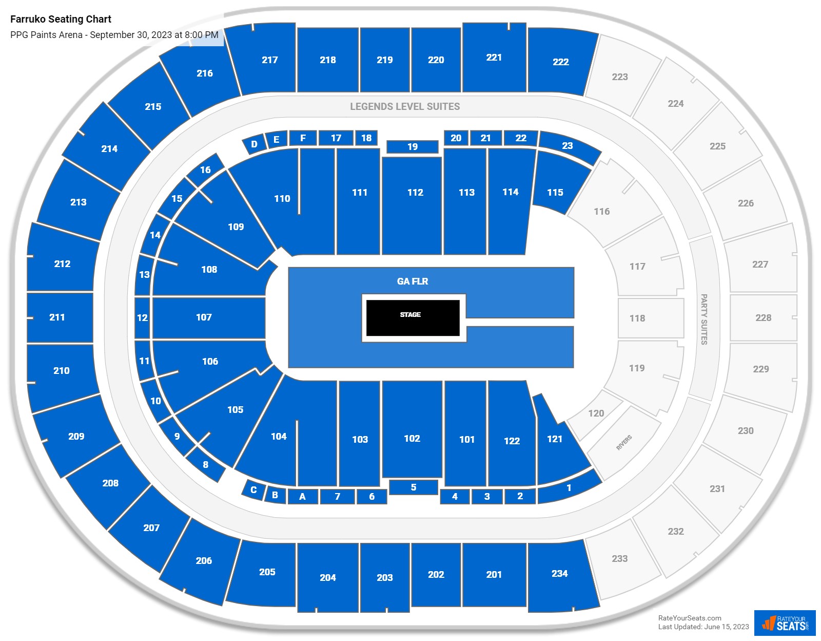 PPG Paints Arena Concert Seating Chart