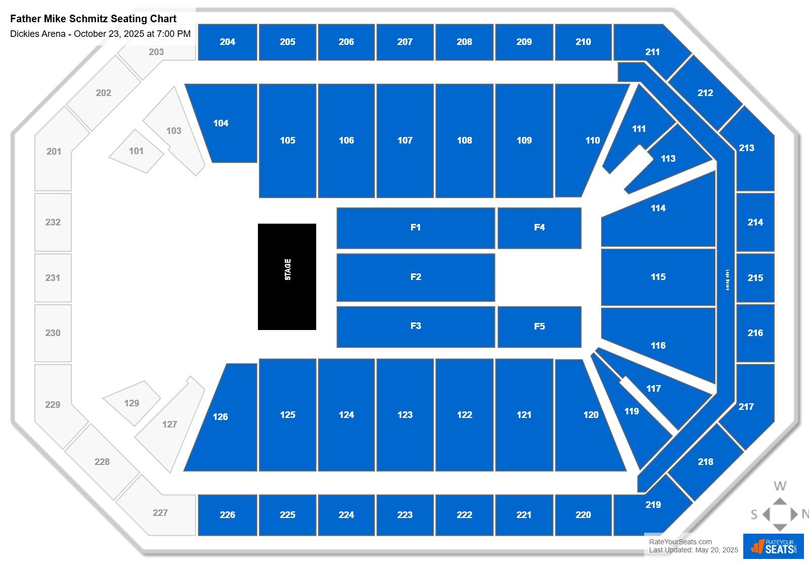Father Mike Schmitz seating chart Dickies Arena