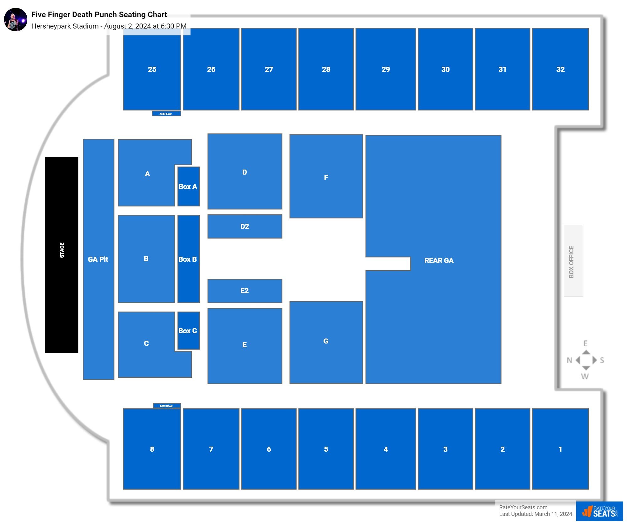 Hersheypark Stadium Seating Chart - RateYourSeats.com